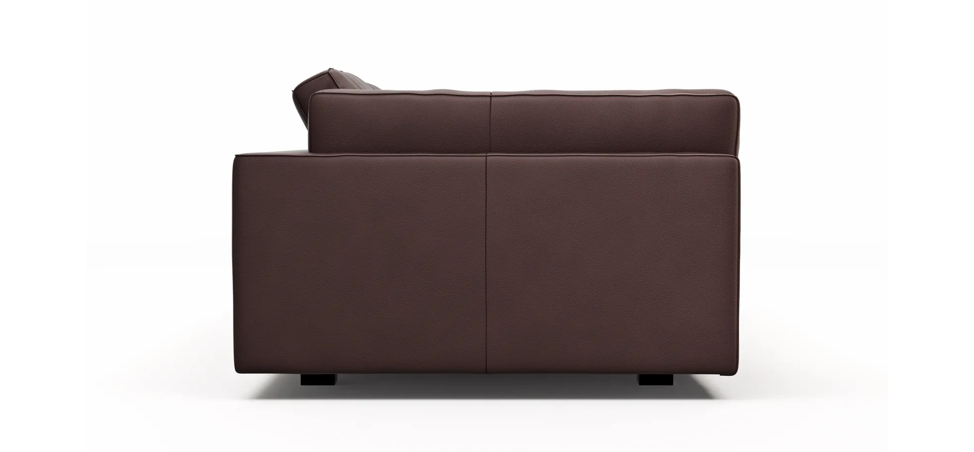 Sofa Aprino 3 - 3,5-Sitzer XL, Dickleder, Dunkelbraun, Armlehne Kissen