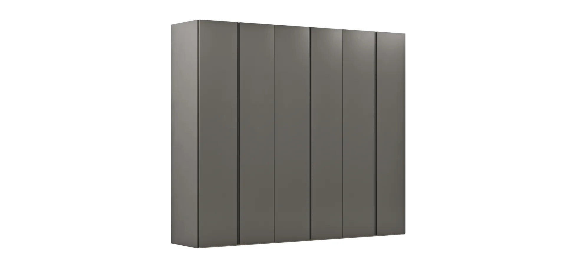 Drehtürenschrank Loretto - B ca. 280 cm, Melamin matt, Anthrazit 101953