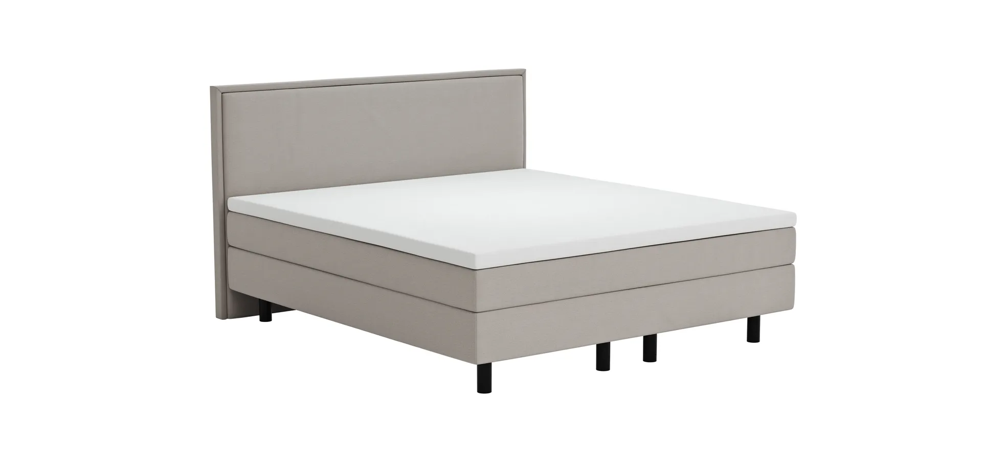 Boxspringbett Valencia - Liegefläche ca. 180x200 cm, Stoff, Mauve 1000543