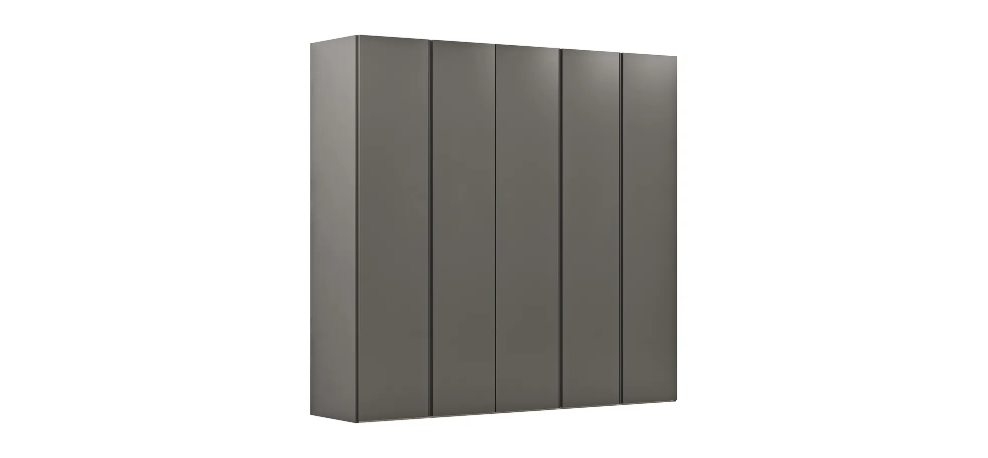 Drehtürenschrank Loretto - B ca. 254 cm, Melamin matt, Anthrazit 101957