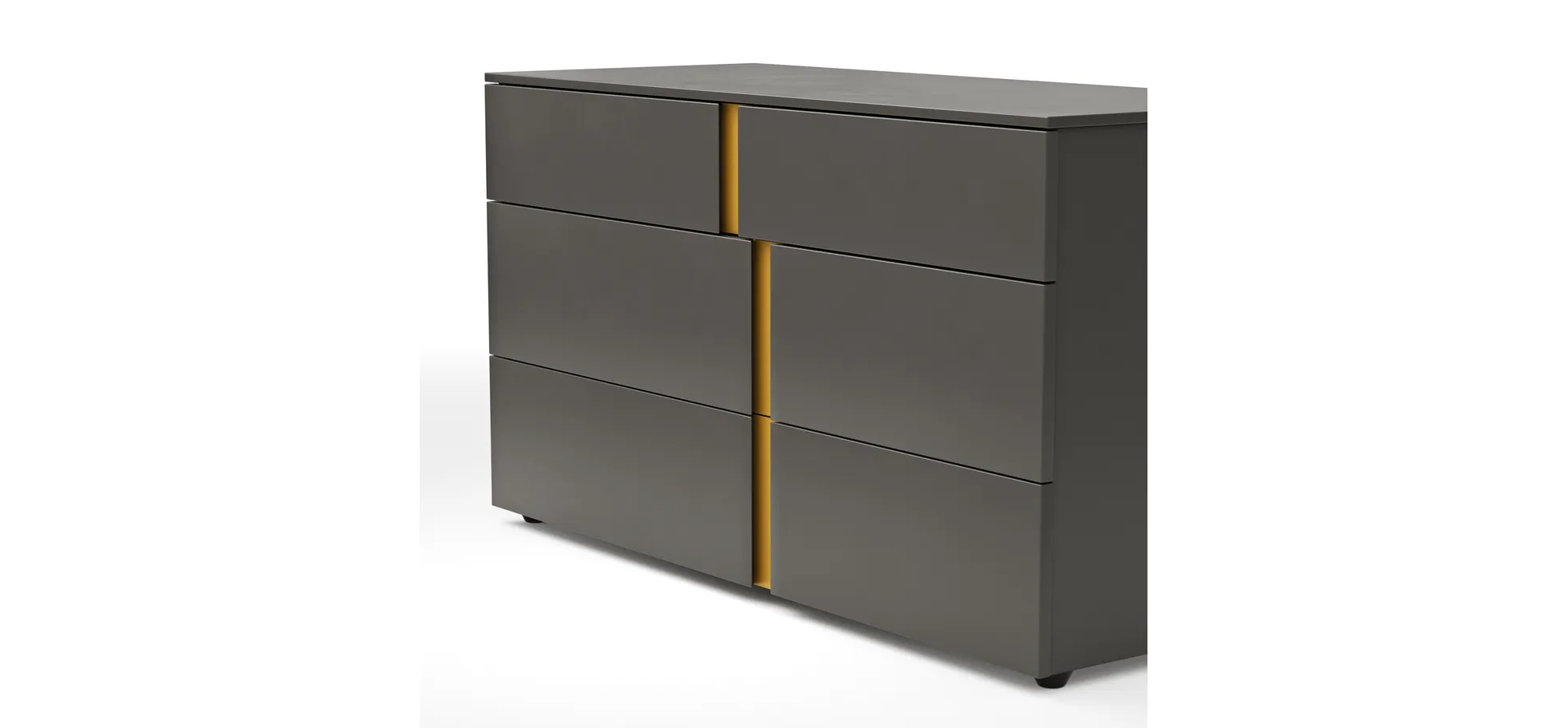 Kommode Loretto - BHT ca. 127x70x51 cm, Lack matt, Anthrazit