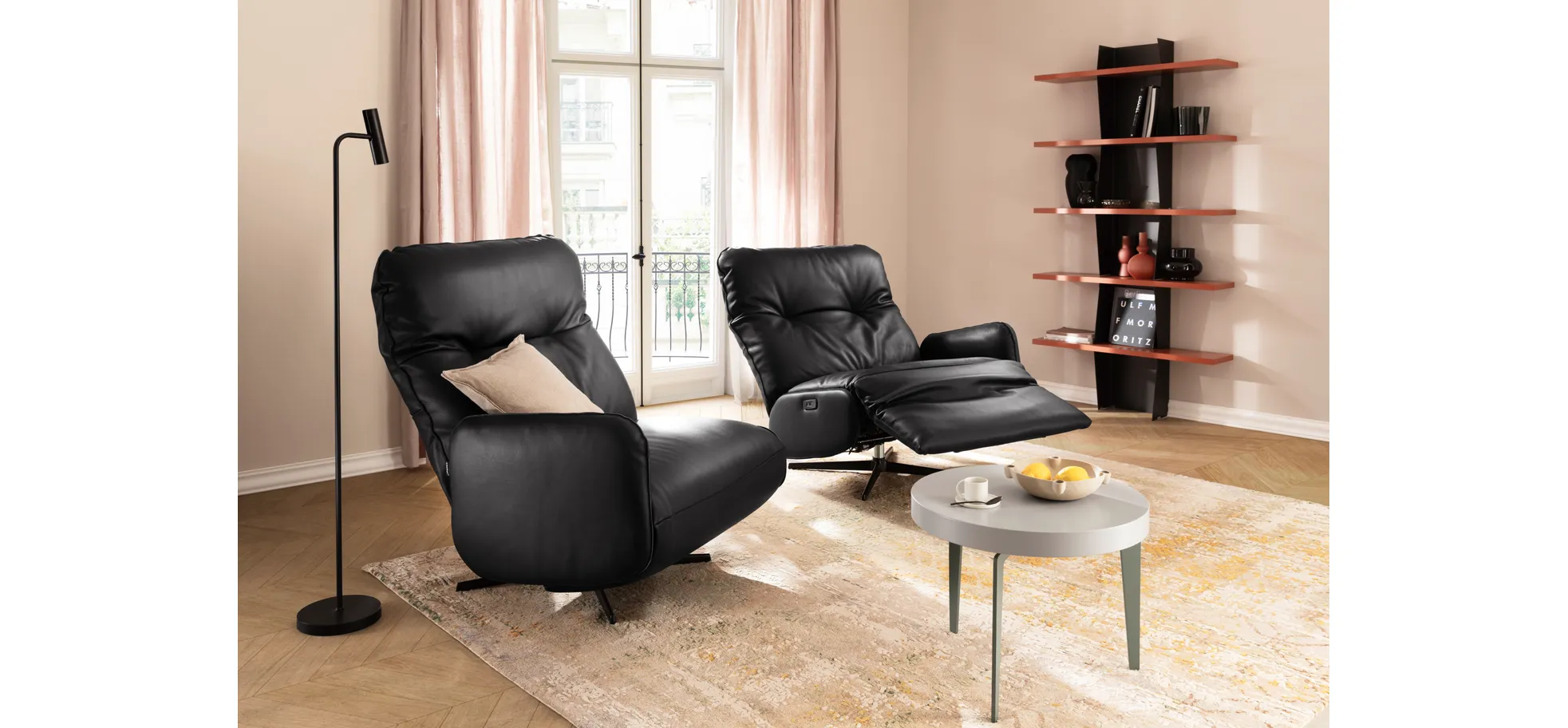 Wandboard Venzone - BHT  108x210x25 cm, Anthrazit, Campari