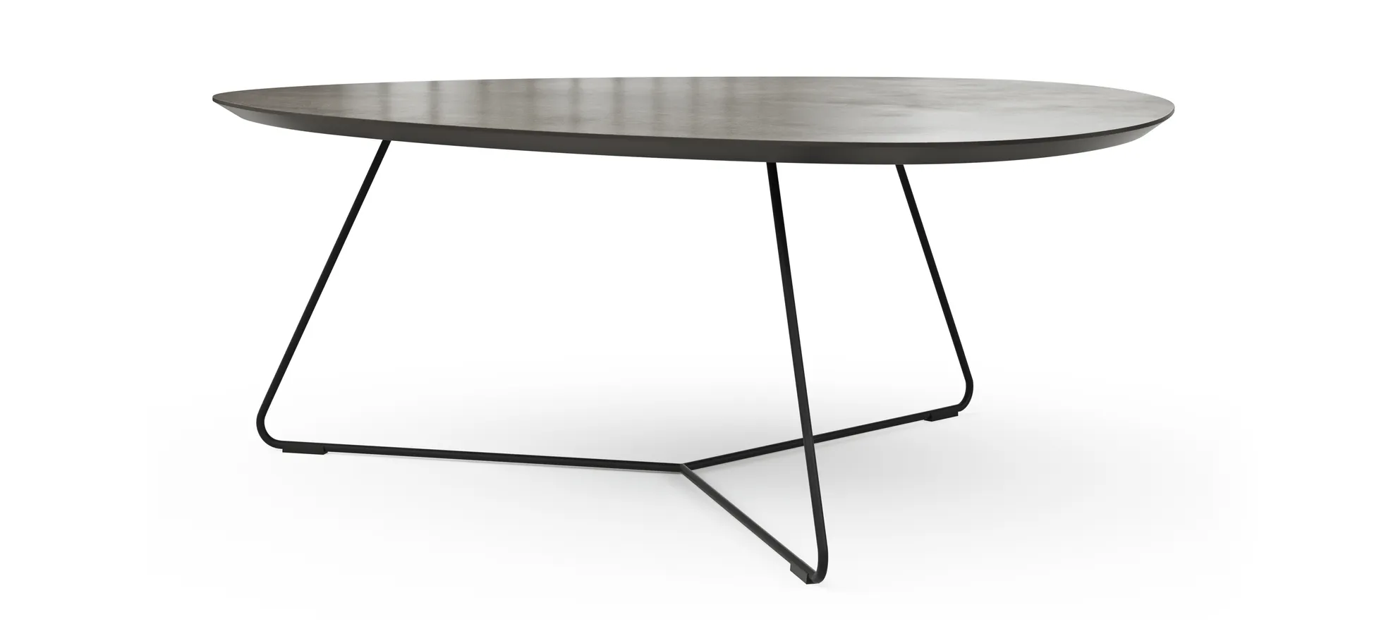 Couchtisch Fano - LBH ca. 96x86x38 cm, HPL, Graubraun