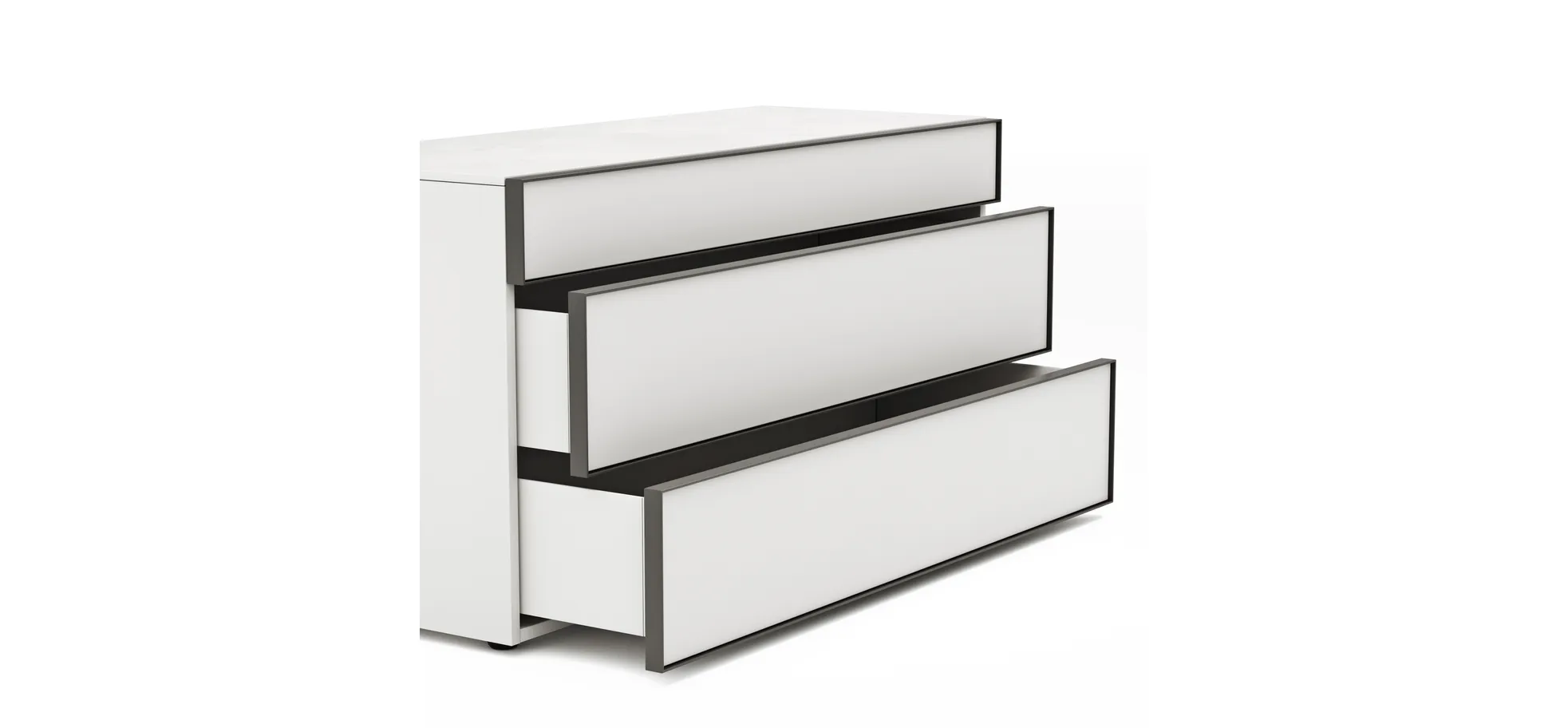 Kommode Loretto - BHT ca. 135x70x53 cm, Lack matt, Weiß