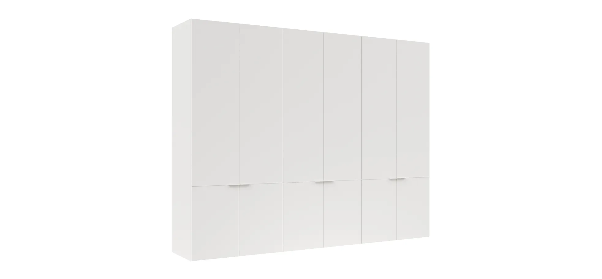 Drehtürenschrank Matera - BTH ca. 301x60x235 cm, Lack Matt, Weiß 131608