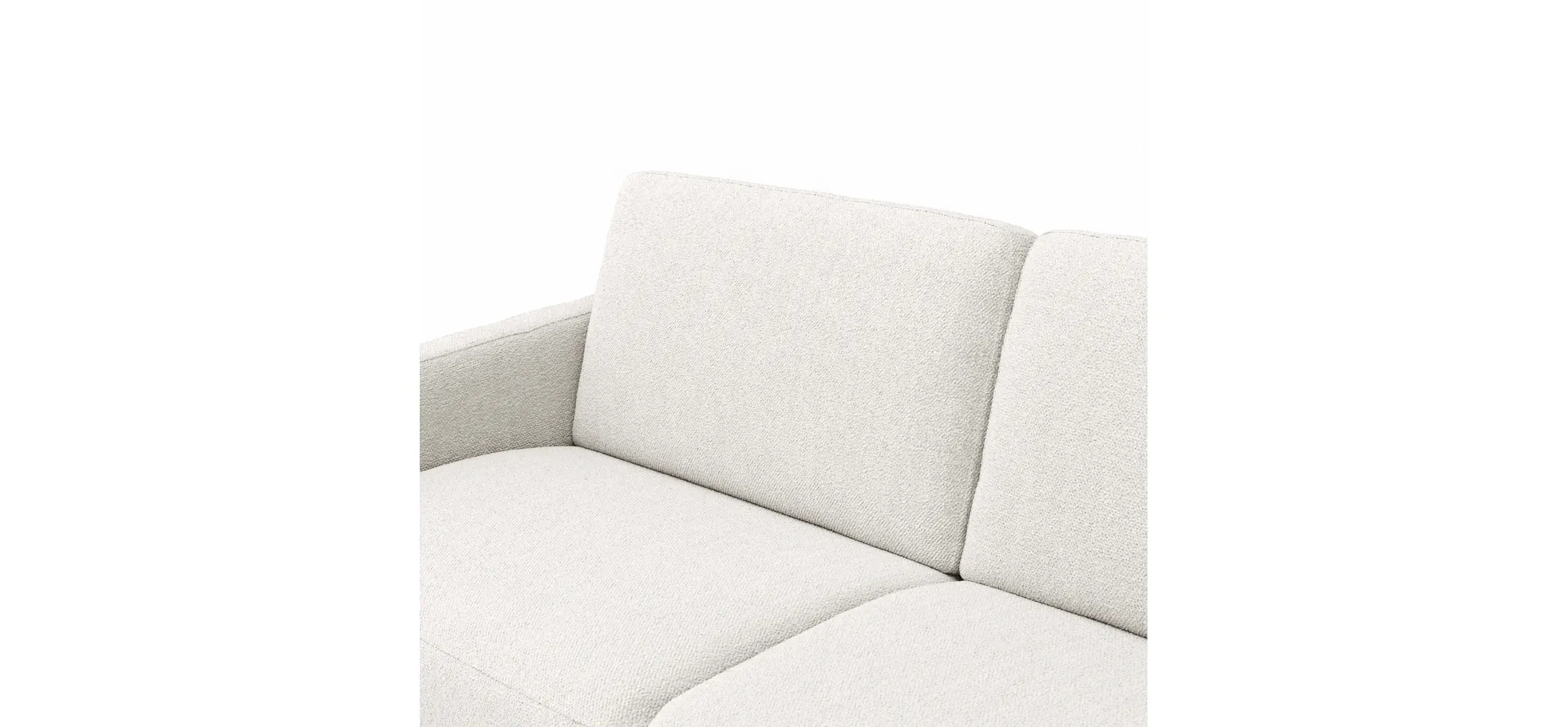 Sofa Nuoro - 2,5-Sitzer inkl. Schlaffunktion, Armlehne mit Kufe, Stoff, Natur