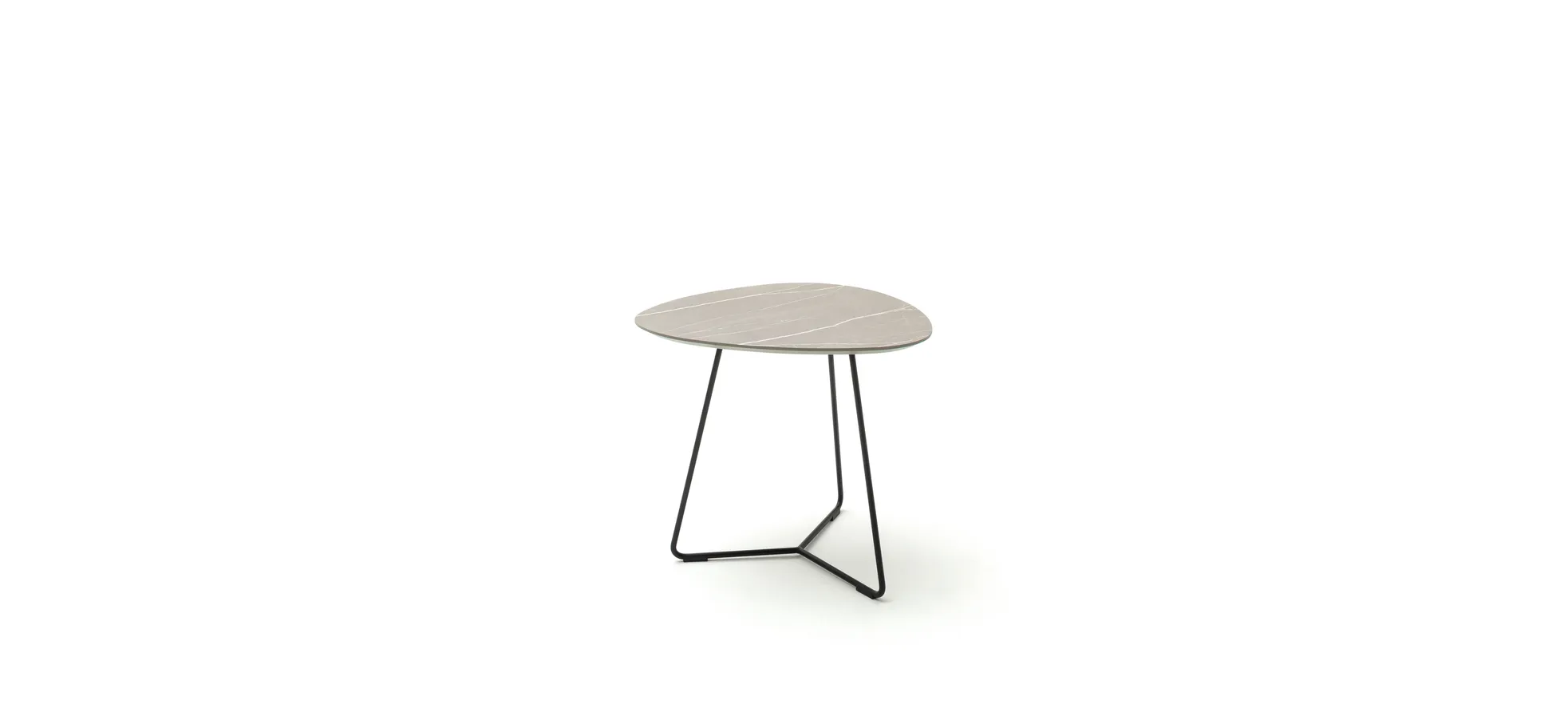 Ecktisch Fano - LBH ca. 59x50x50 cm, HPL Laminat, Granit 109058