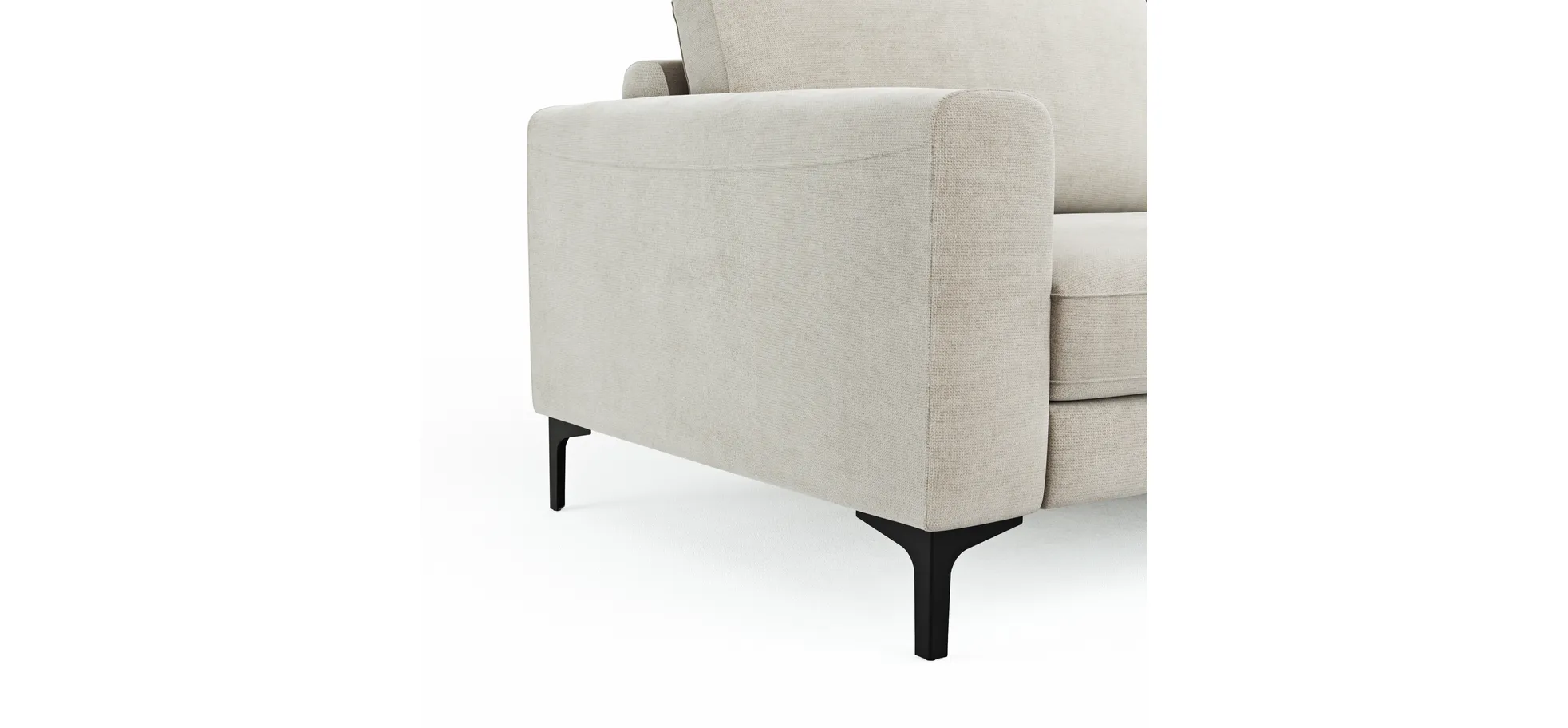 Sofa Oviedo - 3-Sitzer, Stoff, Natur