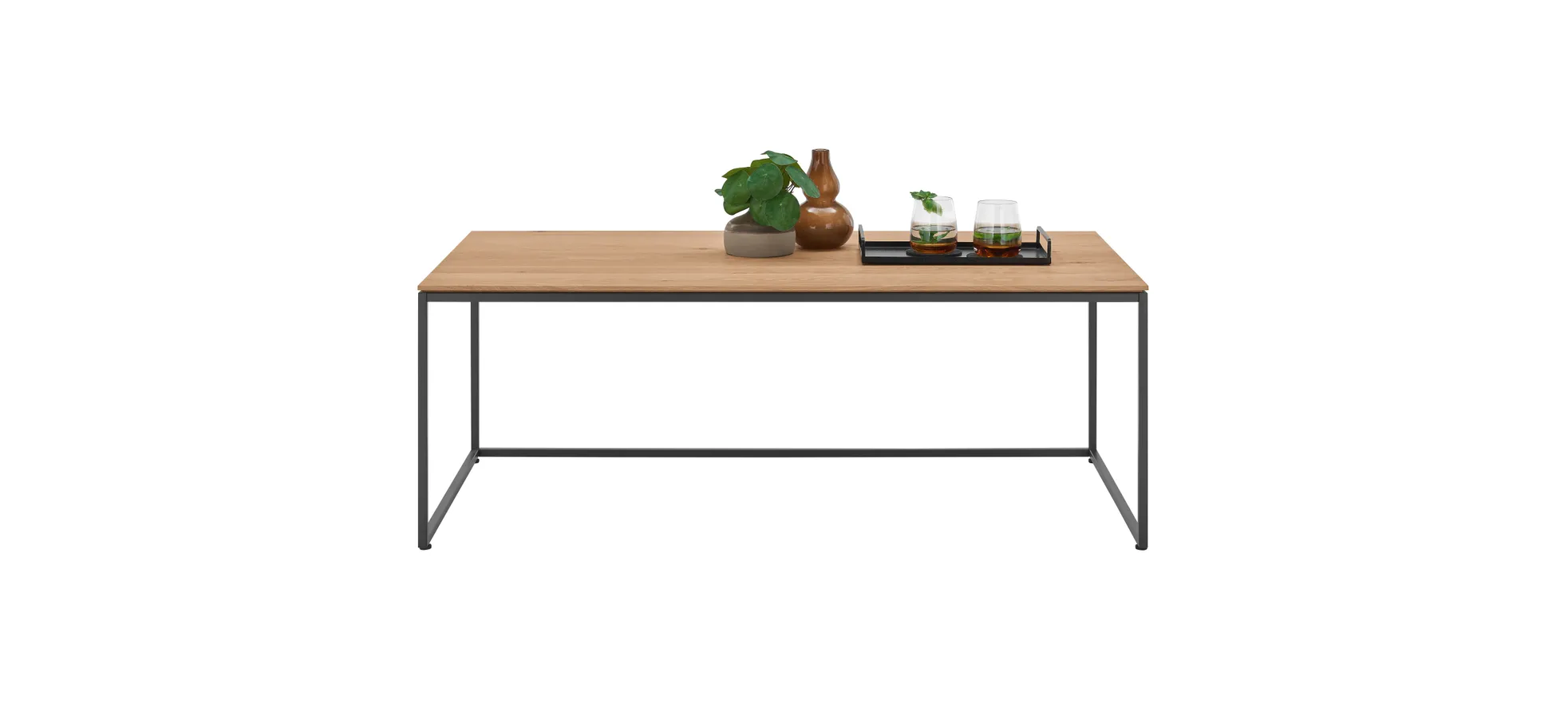 Couchtisch - LBH 120x65x44 cm, Anthrazit lackiert