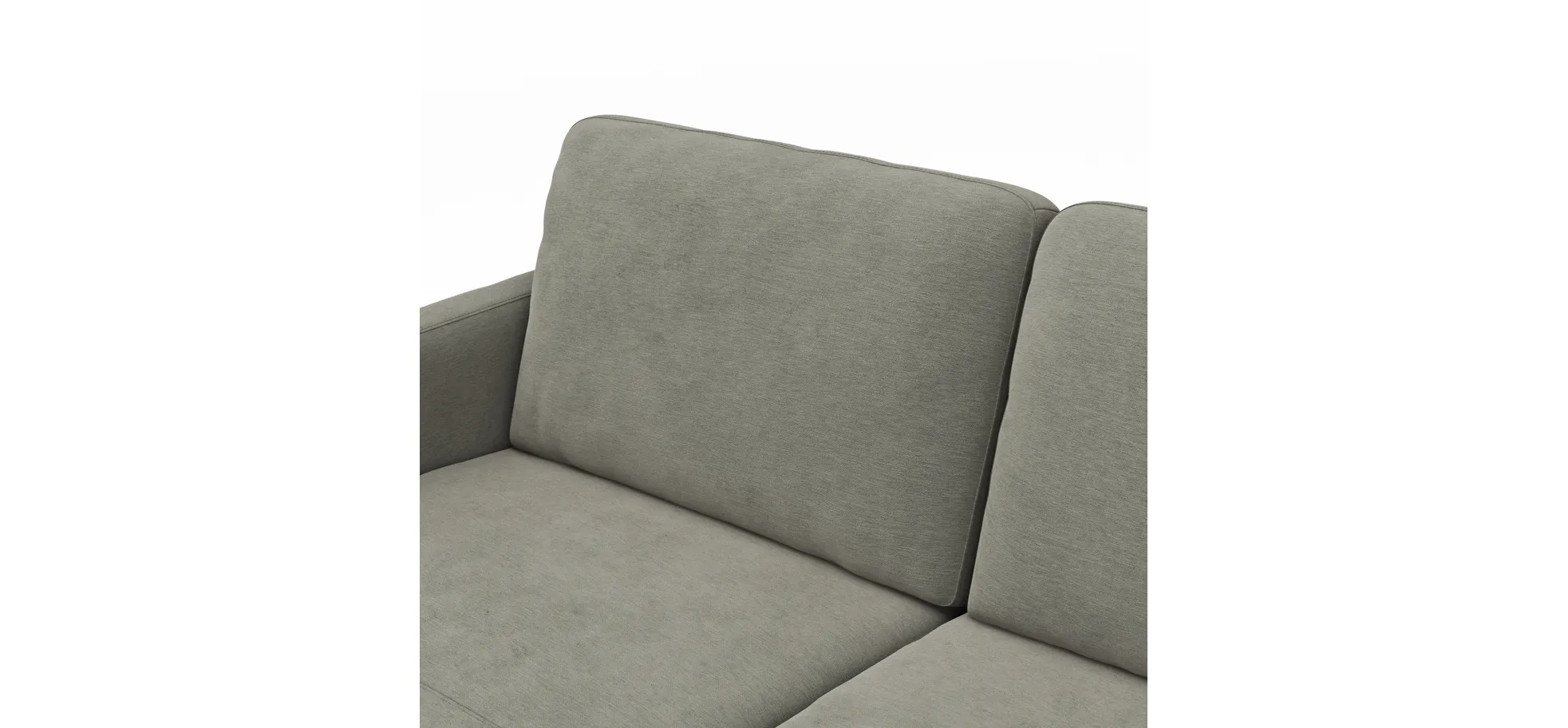 Wohnlandschaft Enna - Longchair links, 2,5-Sitzer, Ecke rechts, Stoff, Grau