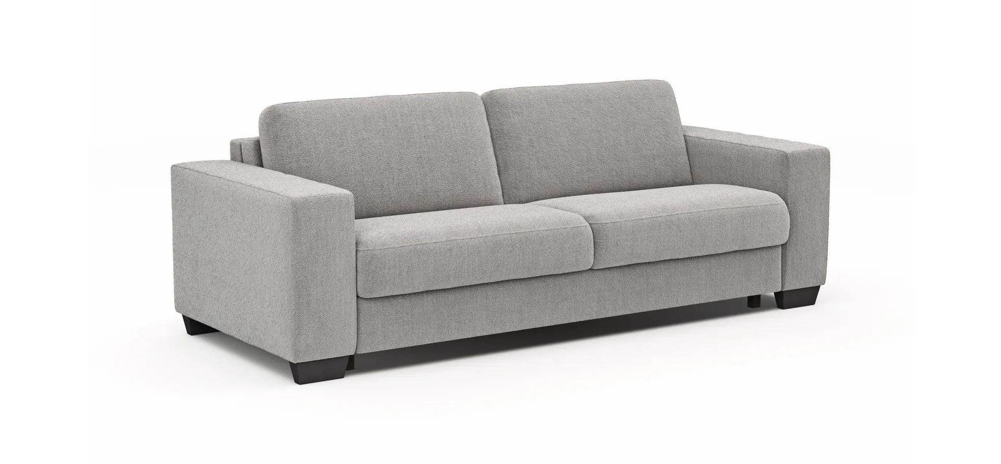 Sofa Nuoro - 3-Sitzer inkl. Schlaffunktion, Stoff, Grau
