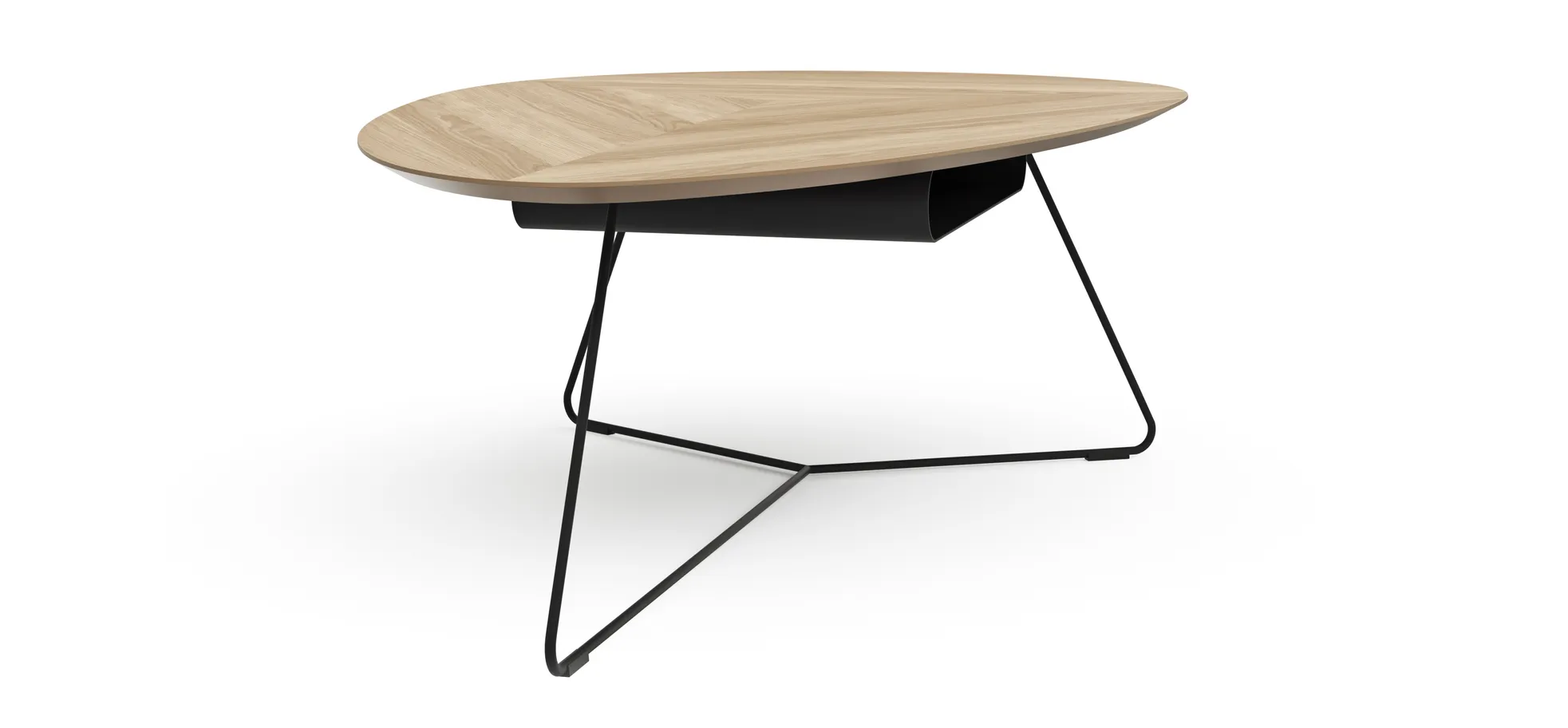 Couchtisch Fano - LBH ca. 121x75x38 cm, Eiche natur, Furnier