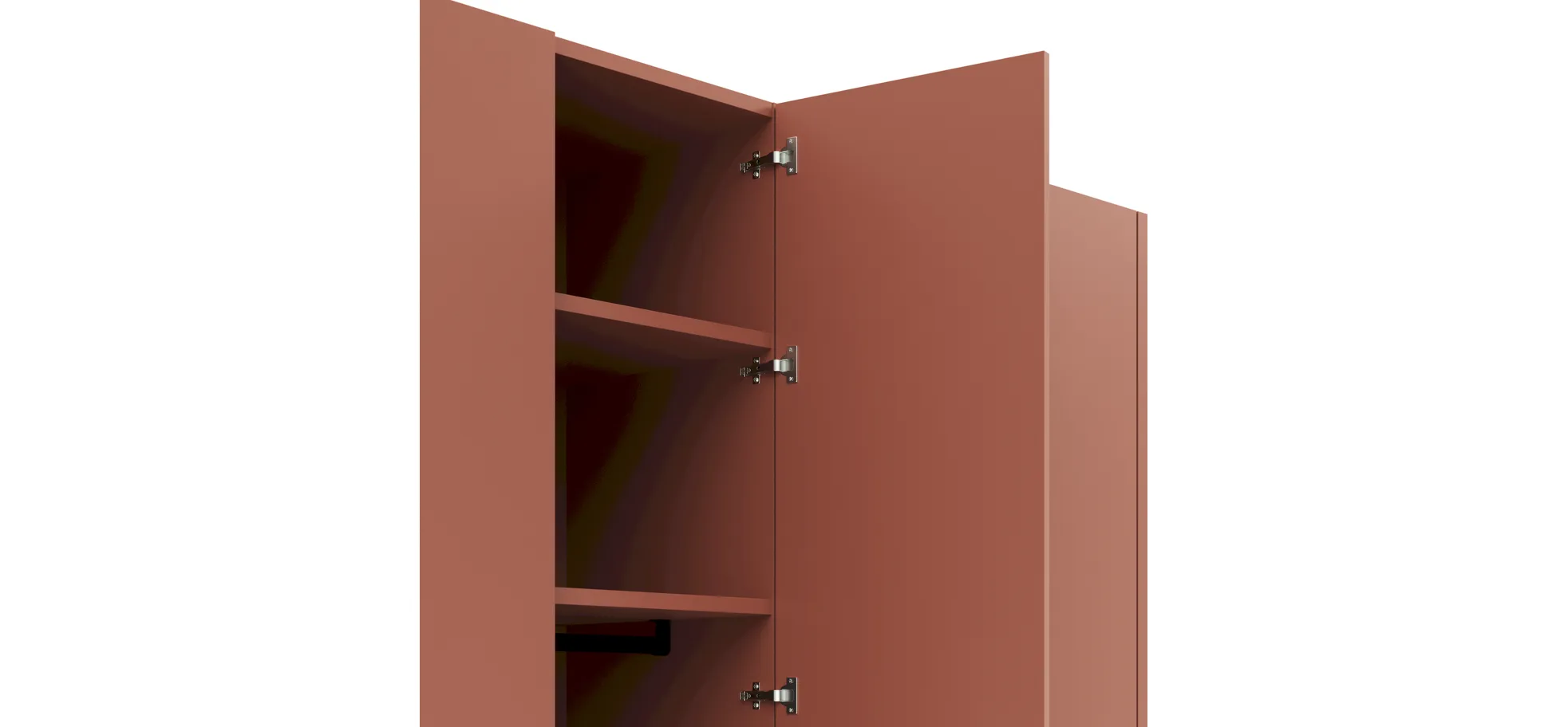 Drehtürenschrank Matera - BTH ca. 301x60x235 cm, Lack Matt, Pfirsich