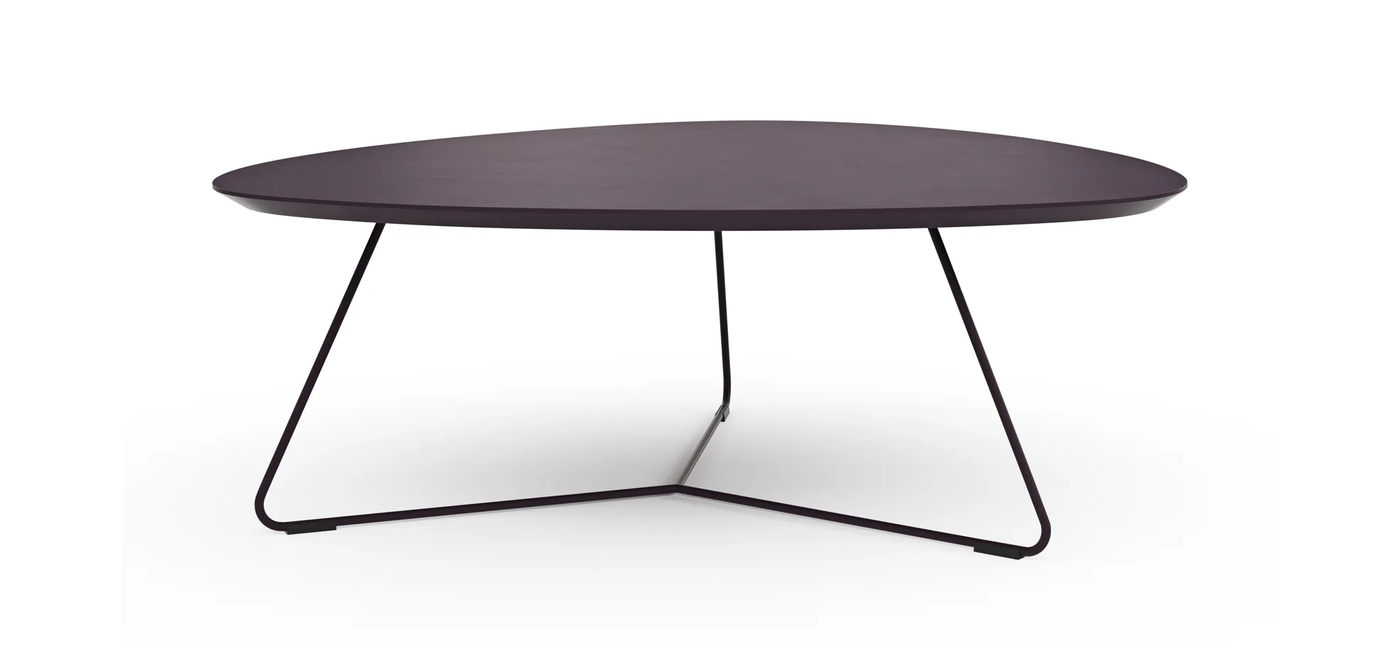 Couchtisch Fano - LBH ca. 87x78x33 cm, Fenix, Aubergine 3027546