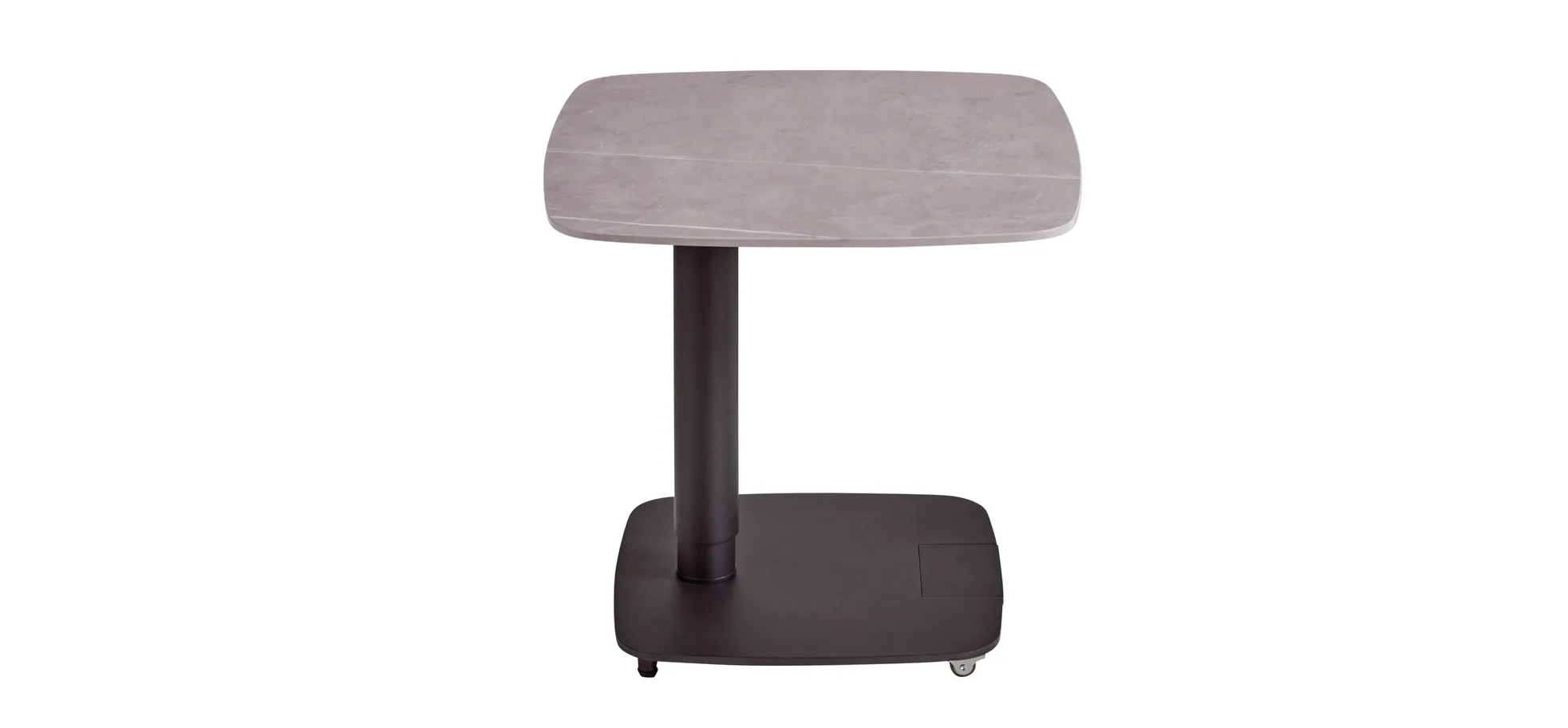 Beistelltisch Camas - LBH ca. 50x50x48 cm, Keramik, Dunkelgrau 9154552