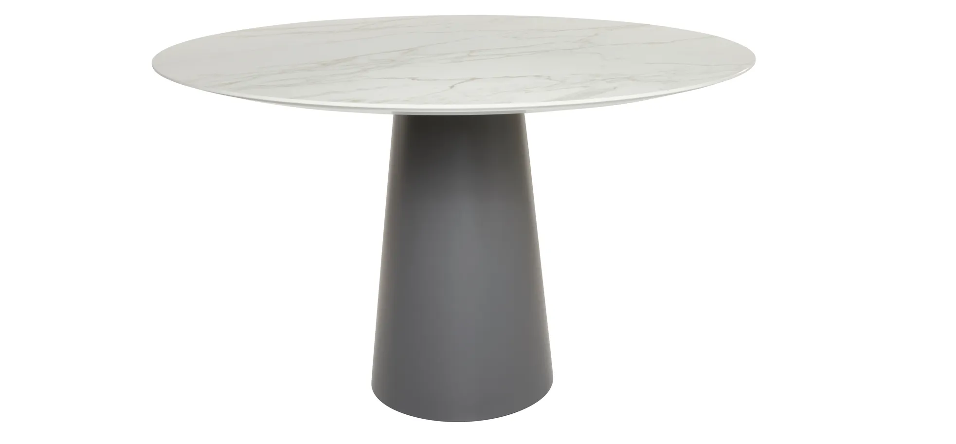 Esstisch Cono - LB 120x120 cm rund, Keramik, Weiß 3027058