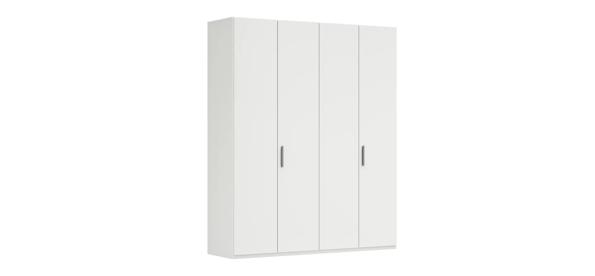 Drehtürenschrank Viana - B. ca. 200 cm, Lack, Weiß 106190