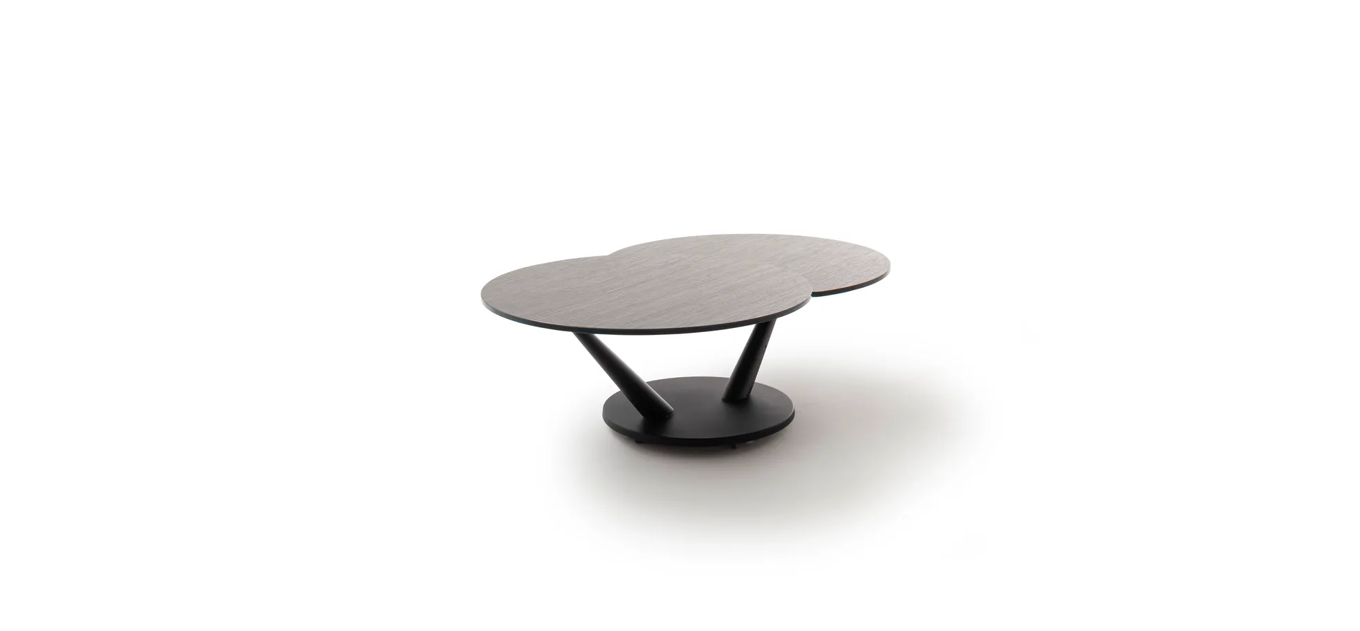Couchtisch Spessa - LB ca. 128x80 cm, drehbar, Keramik, Anthrazit