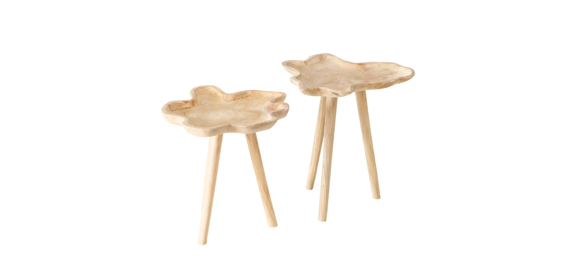 Beistelltisch - 2-tlg., Holzfarben 9153206