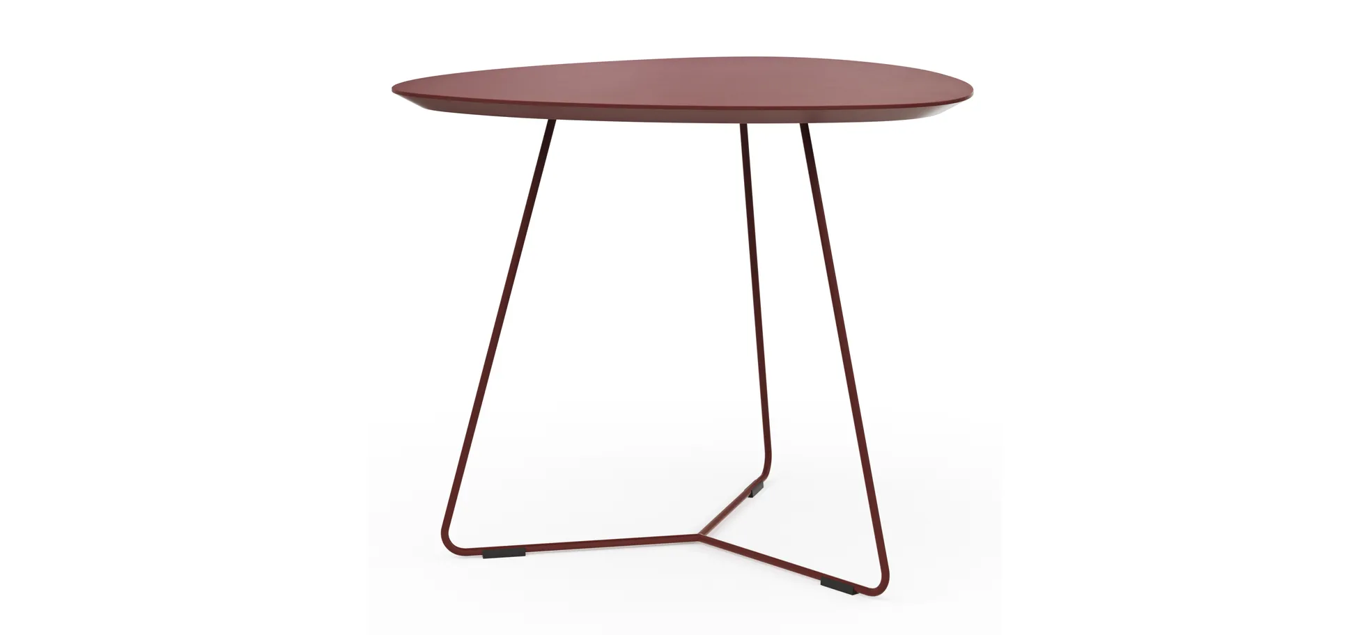 Ecktisch Fano - LBH ca. 59x50x50 cm, Fenix, Bordeaux