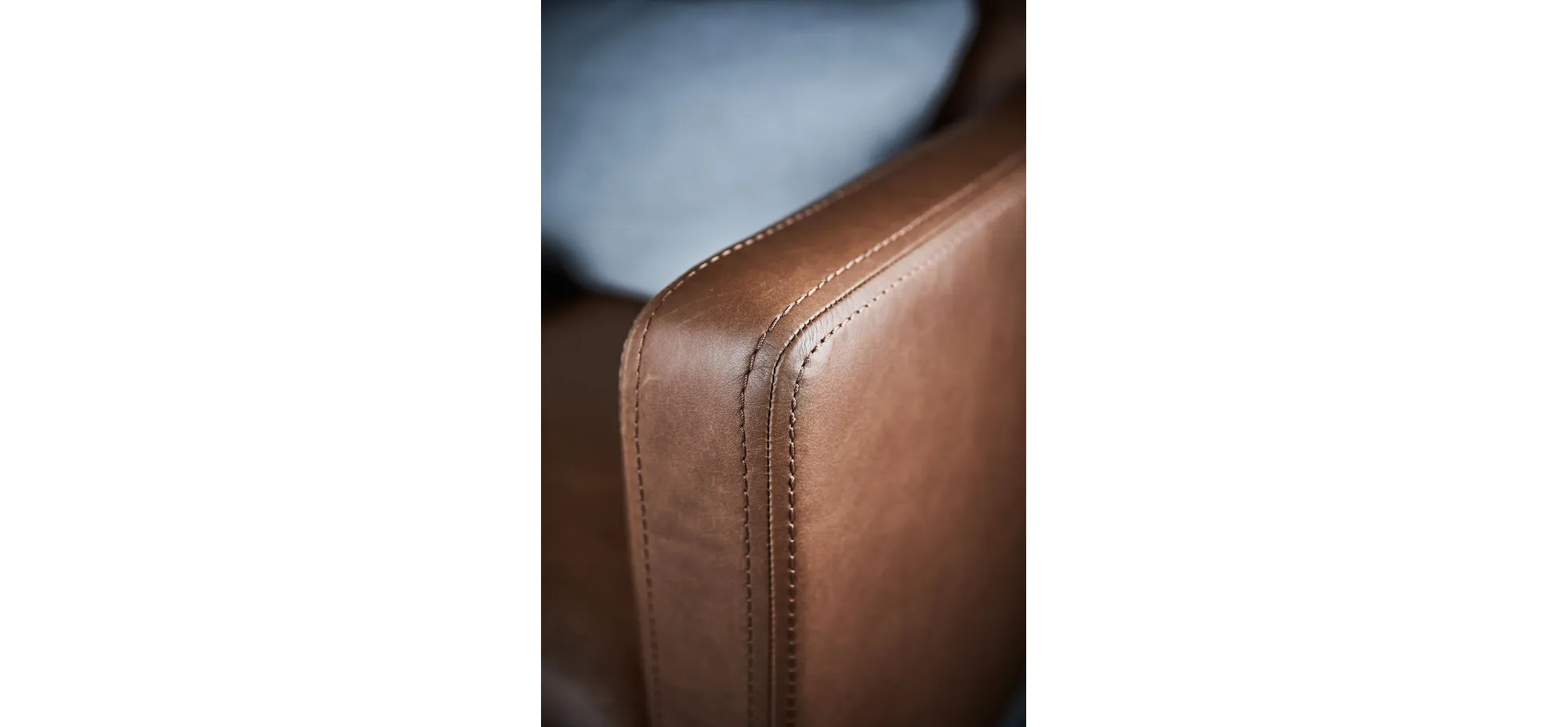 Sofa Cuneo - 2,5-Sitzer, Leder, Cognac