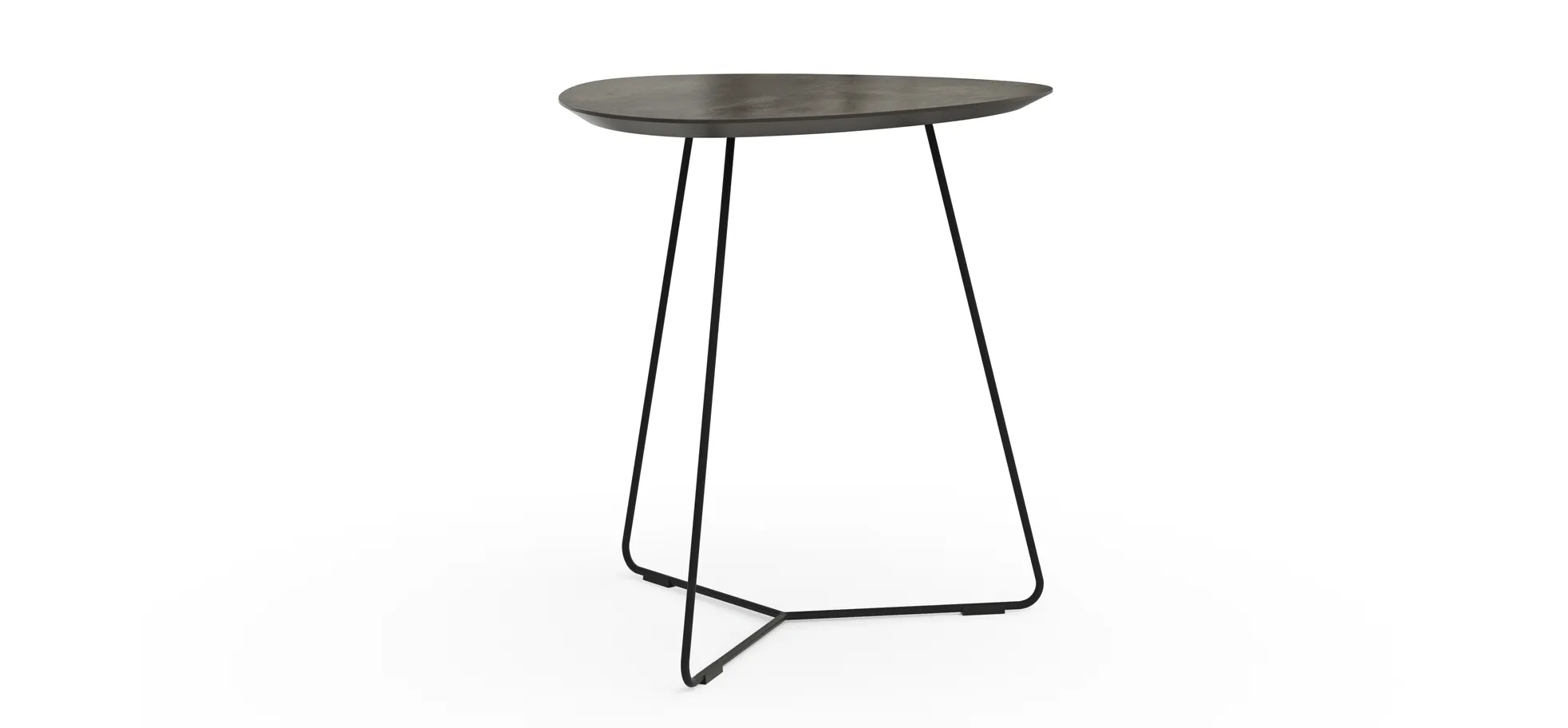 Ecktisch Fano - LBH ca. 59x50x55 cm, HPL Laminat, Graubraun