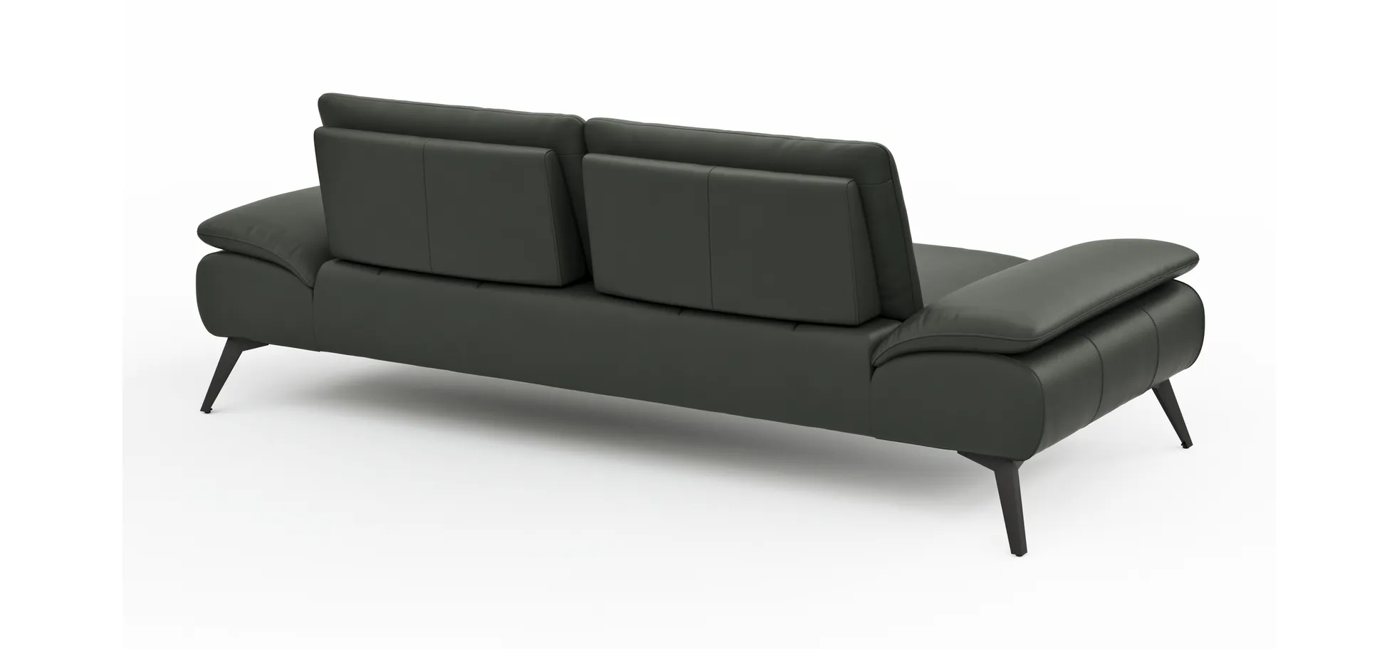 Sofa Collina - 3-Sitzer, Leder, Schlammgrün