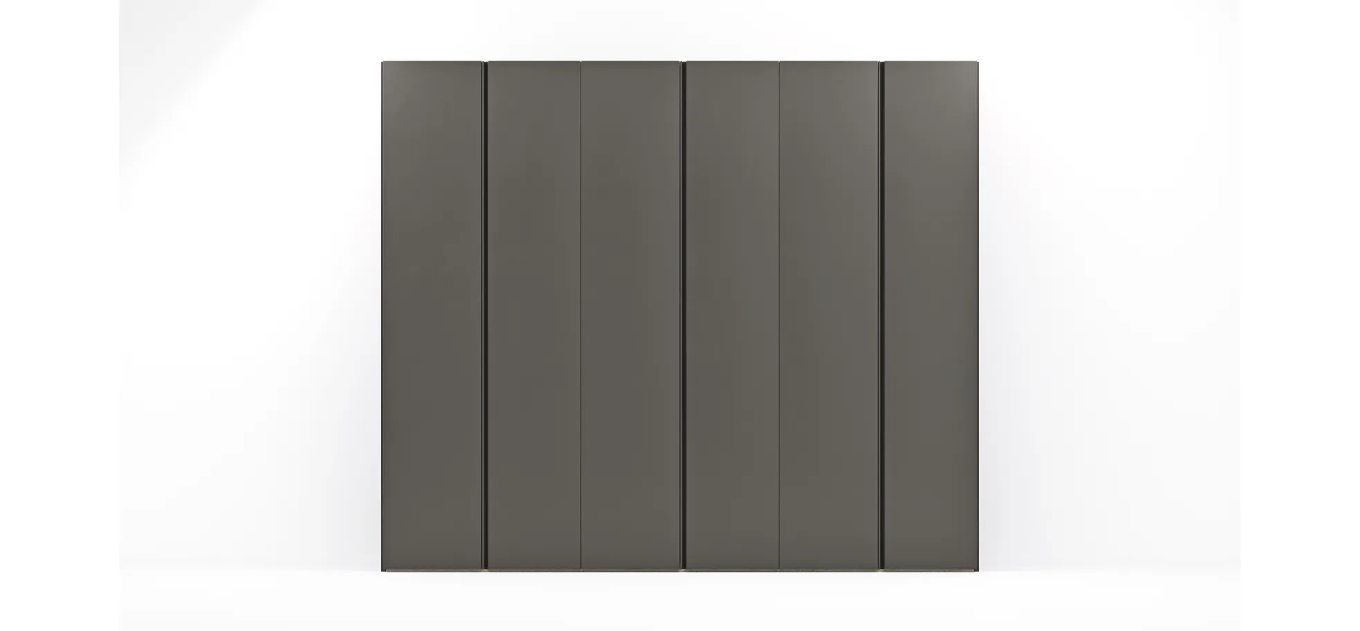Drehtürenschrank Loretto - B ca. 280 cm, Melamin matt, Anthrazit