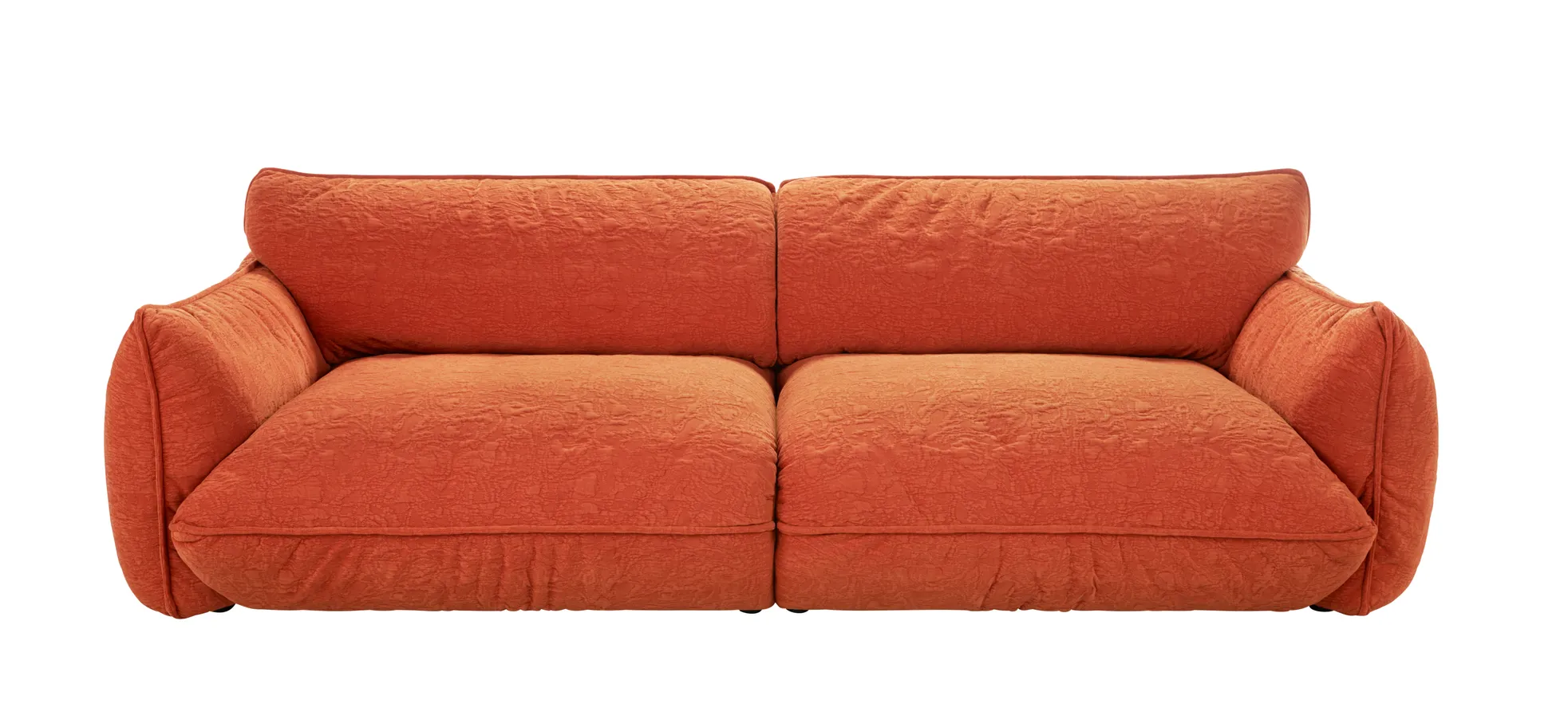 Sofa Fluffy - 4-Sitzer inkl. Rückenlehne verstellbar, Stoff, Kupfer 202307