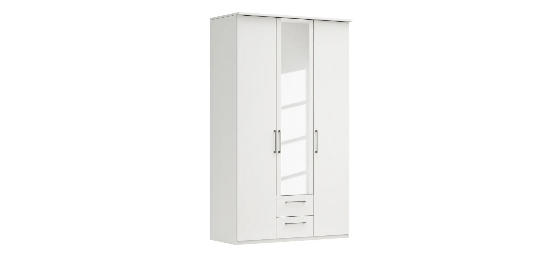 Drehtürenschrank Viana - B. ca. 136 cm, Lack, Weiß 106160