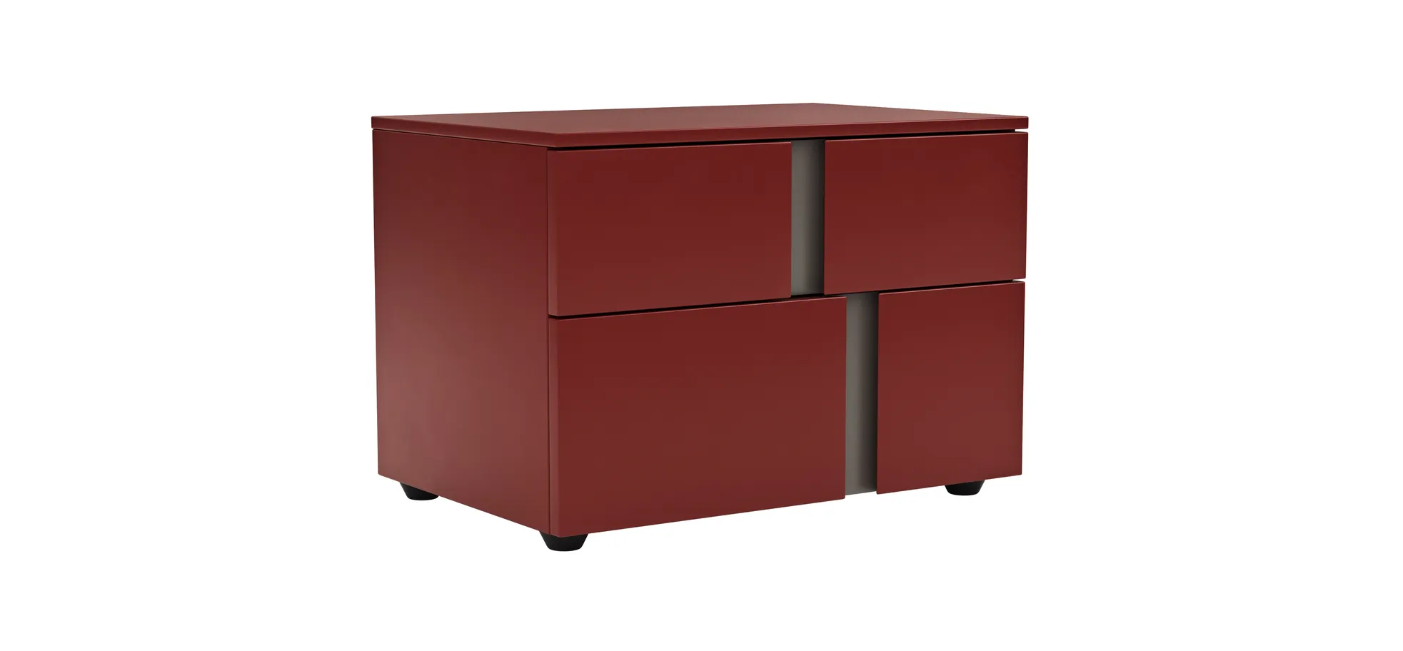 Nachttisch Loretto - Lack matt, Bordeaux 123778