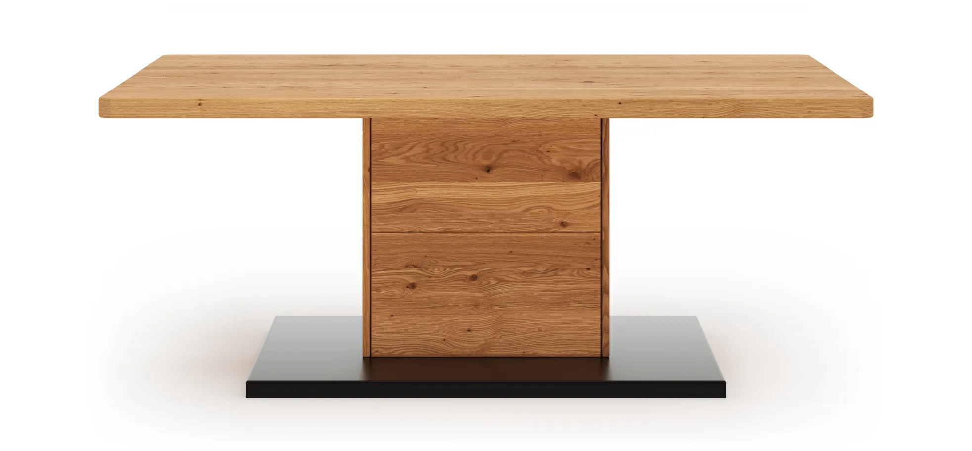 Couchtisch Fibra - LBH 110x65x45 cm, Asteiche massiv