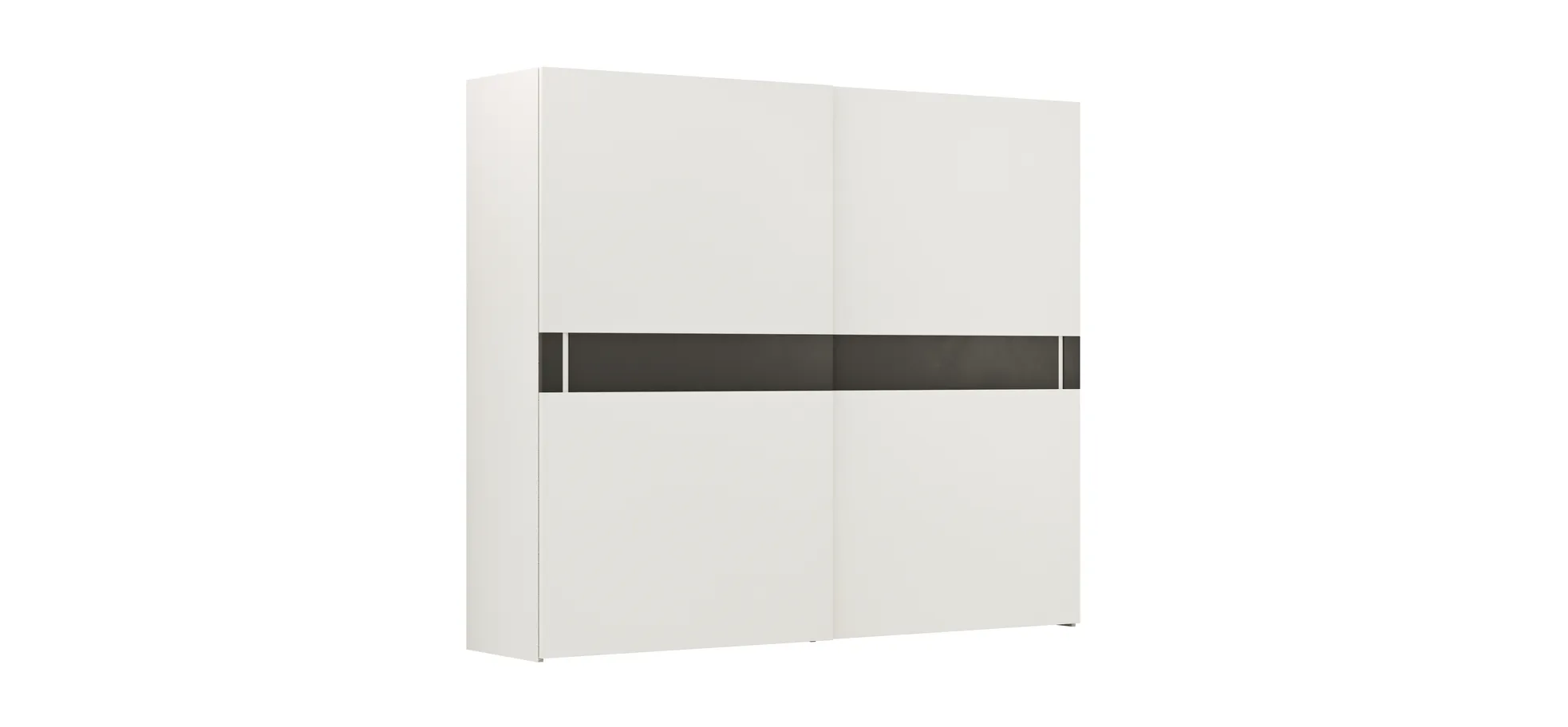Schiebetürenschrank Loretto - B ca. 280 cm, Lack matt, Weiß 112468