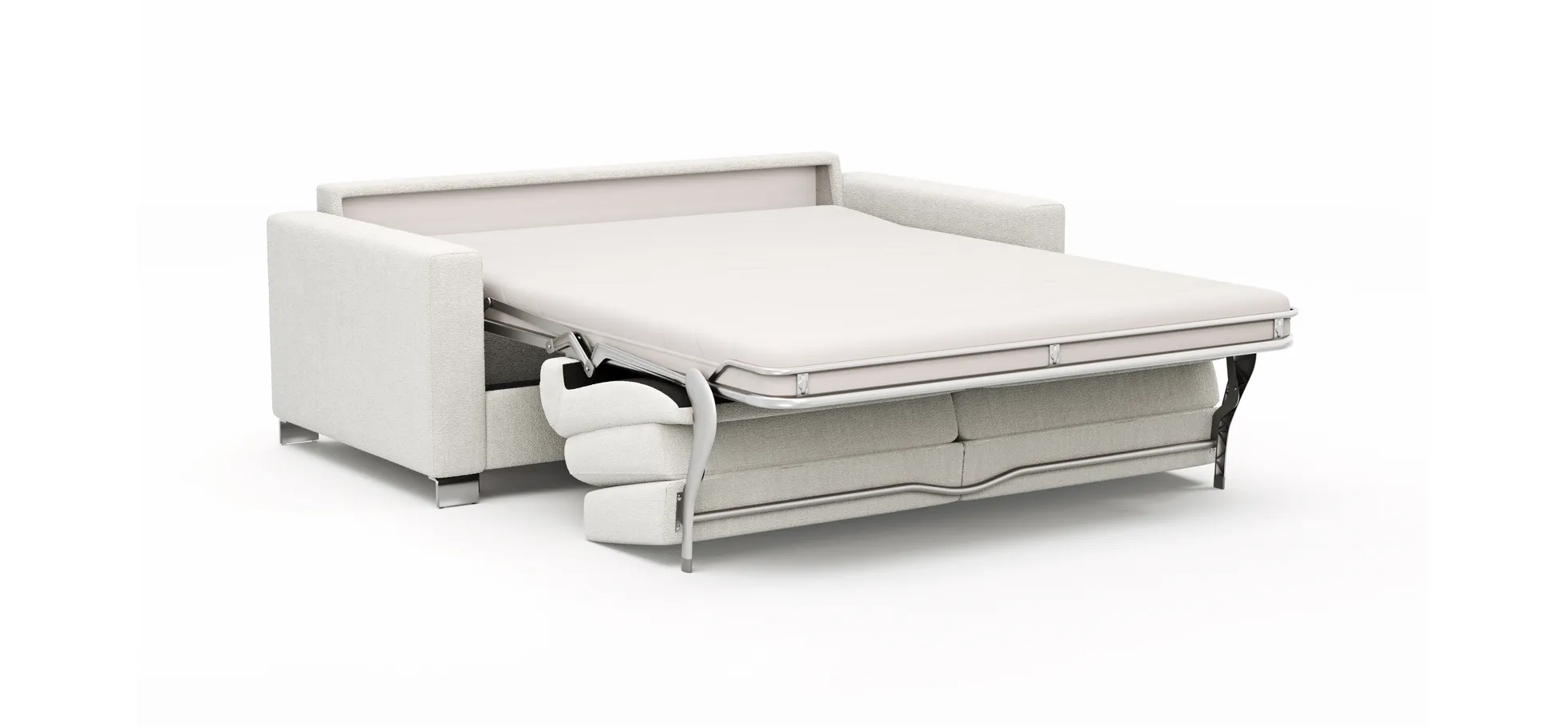Sofa Nuoro - 2,5-Sitzer inkl. Schlaffunktion, Armlehne 1, Stoff, Natur
