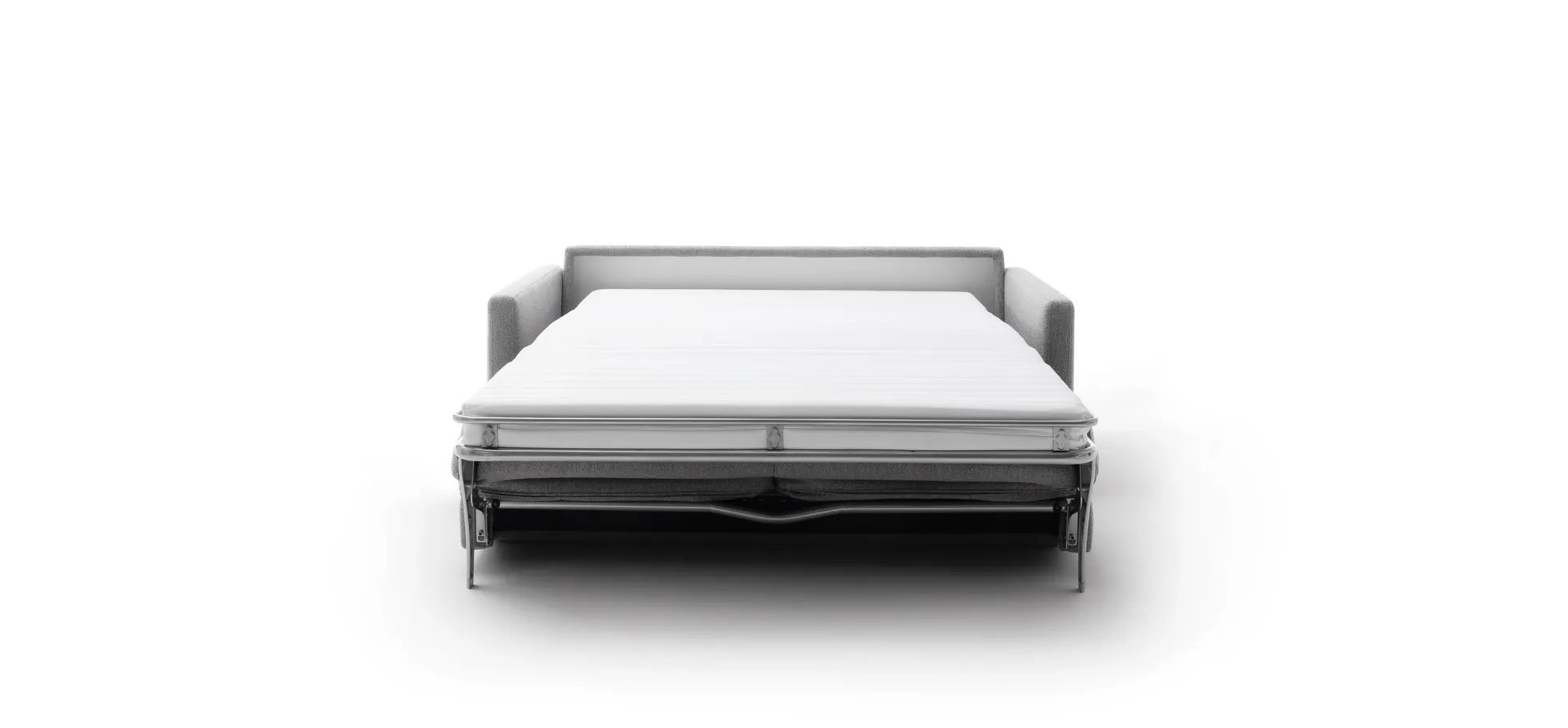 Sofa Nuoro - 2,5-Sitzer inkl. Schlaffunktion, Armlehne schmal, Stoff, Grau