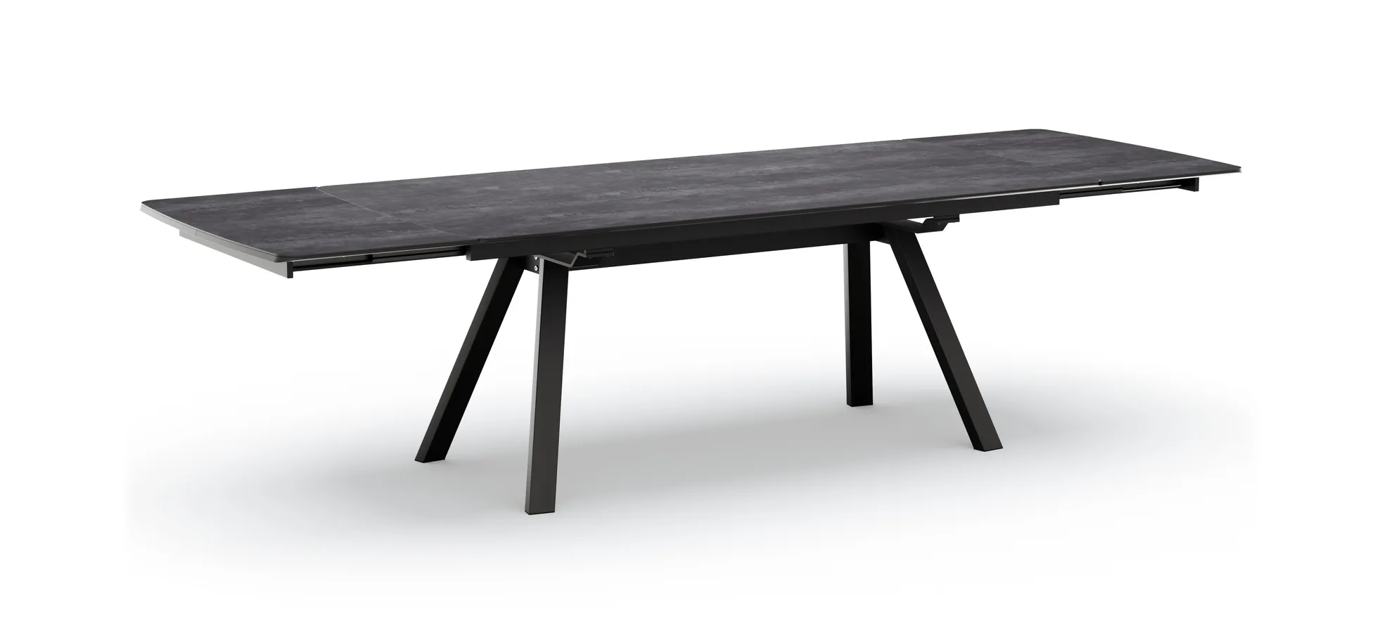 Esstisch Sedana - ausziehbar, LB ca. 200x100cm, Keramik, Schiefergrau