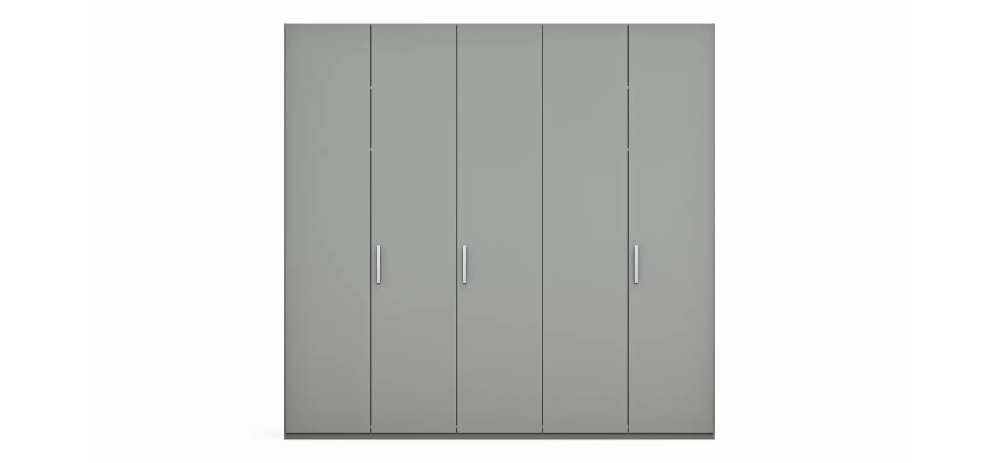 Drehtürenschrank Viana - B. ca. 250 cm, Lack, Steingrau