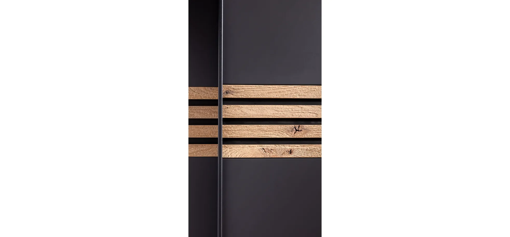 Schwebetürenschrank Viana - BHT ca. 300x230x68 cm, inkl. Passepartout und Beleuchtung, Anthrazit