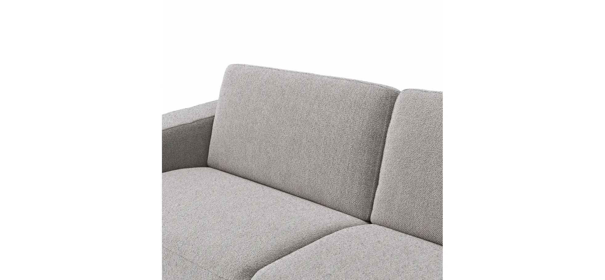 Sofa Nuoro - 3-Sitzer inkl. Schlaffunktion, Stoff, Grau