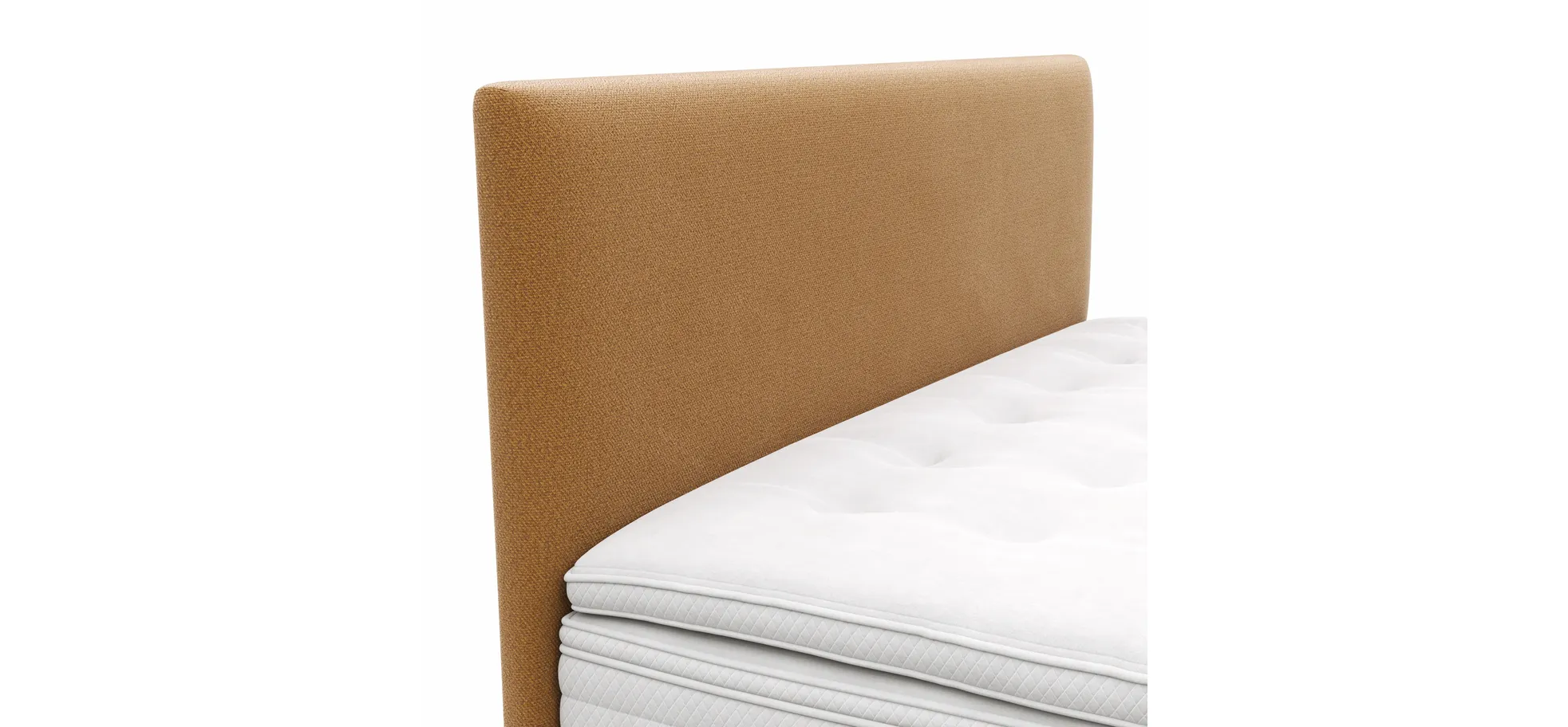 Boxspringbett Navelli 2 - Liegefläche ca. 180x200 cm, Stoff, Kurkuma