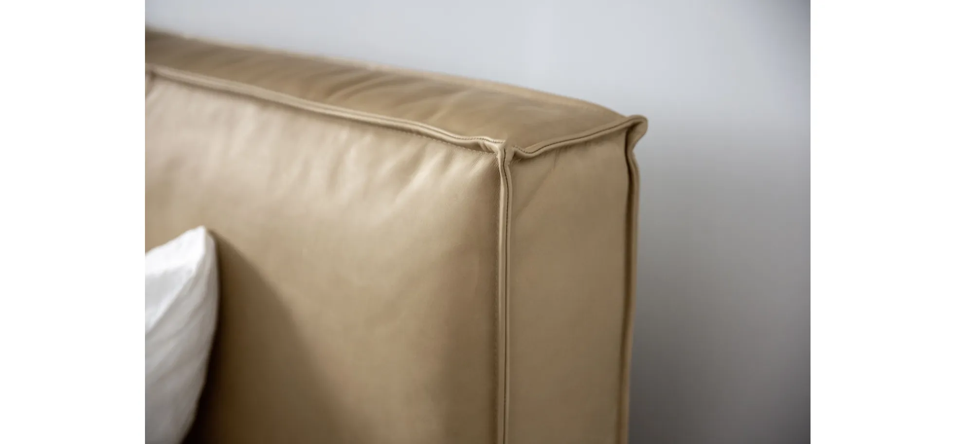 Bett Alvito - Liegefläche ca. 180x200 cm, Leder, Cappuccino