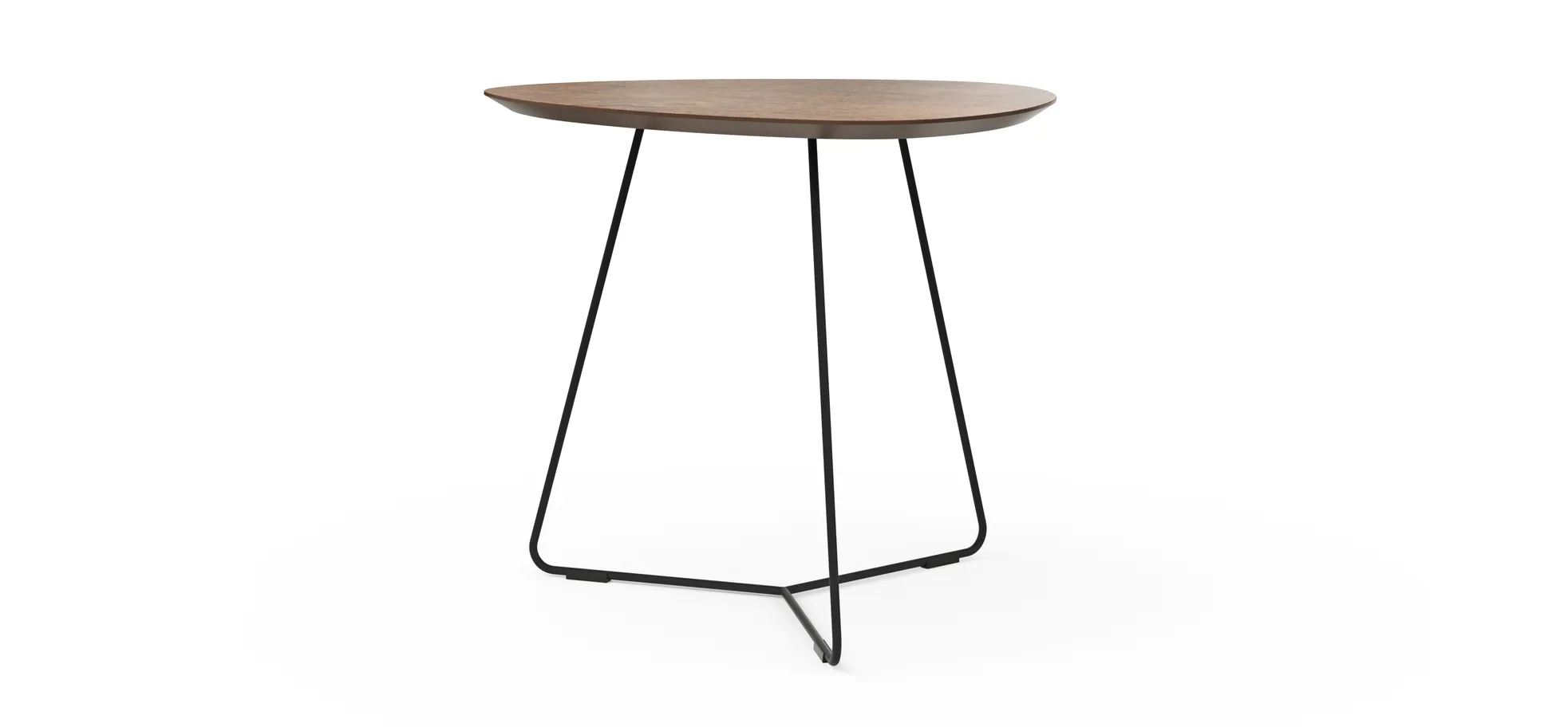 Ecktisch Fano - LBH ca. 59x50x50 cm, HPL Bronzefarben