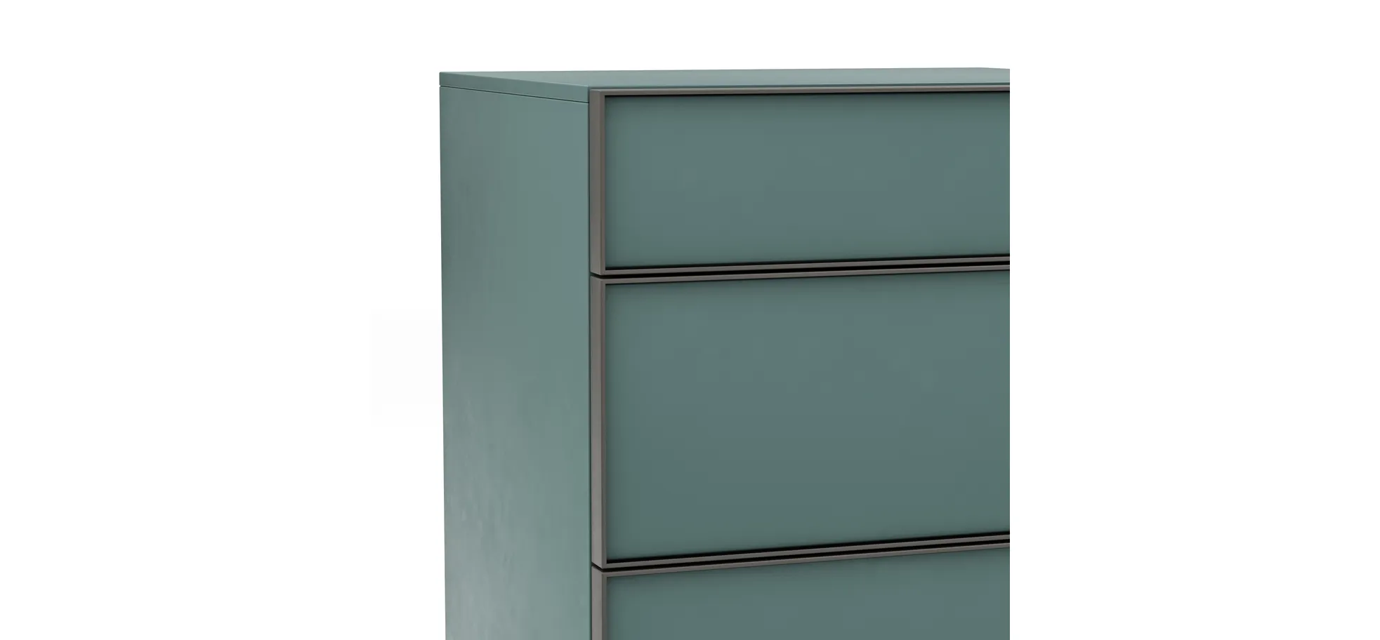 Kommode Loretto - BHT ca. 60x115x53 cm, Lack matt, Salbeigrün