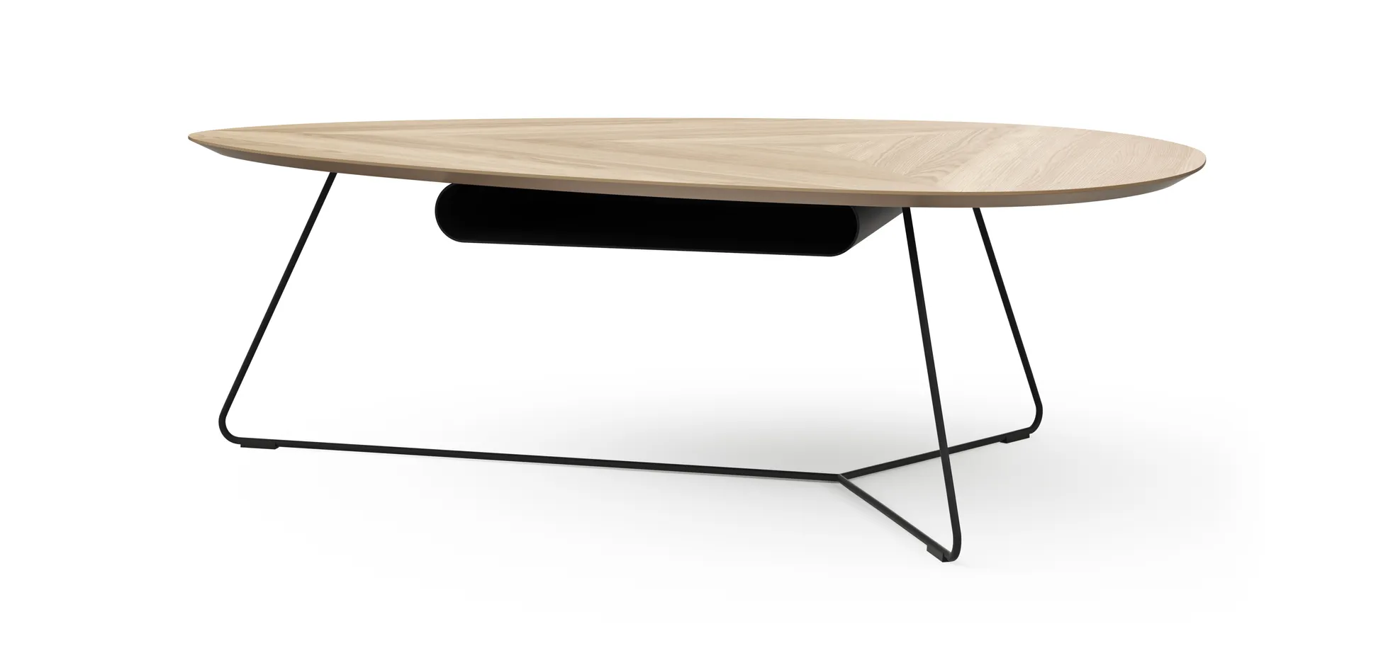 Couchtisch Fano - LBH ca. 121x75x38 cm, Eiche natur, Furnier