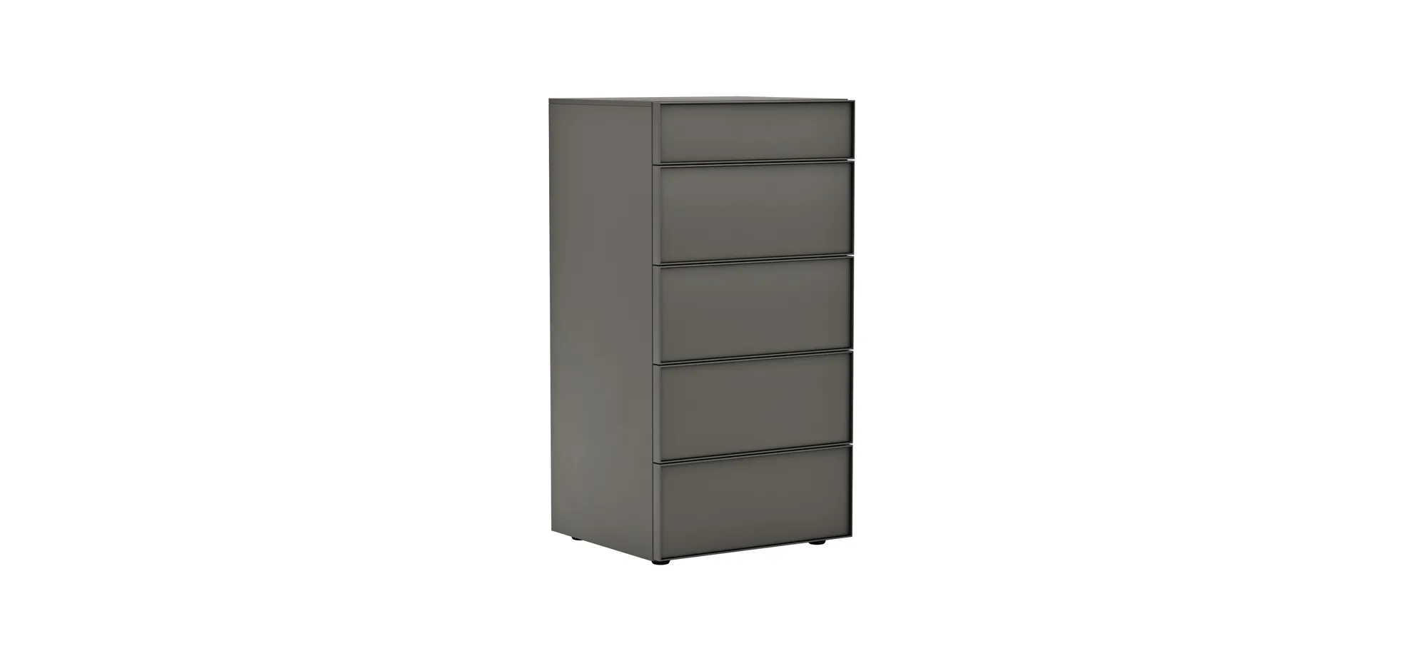 Kommode Loretto - BHT ca. 60x115x53 cm, Lack matt, Anthrazit 114398