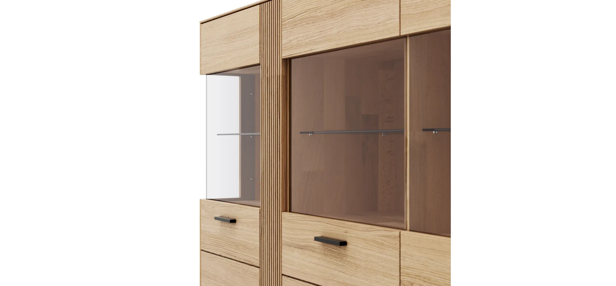 Highboard Estana - Eiche massiv, legno