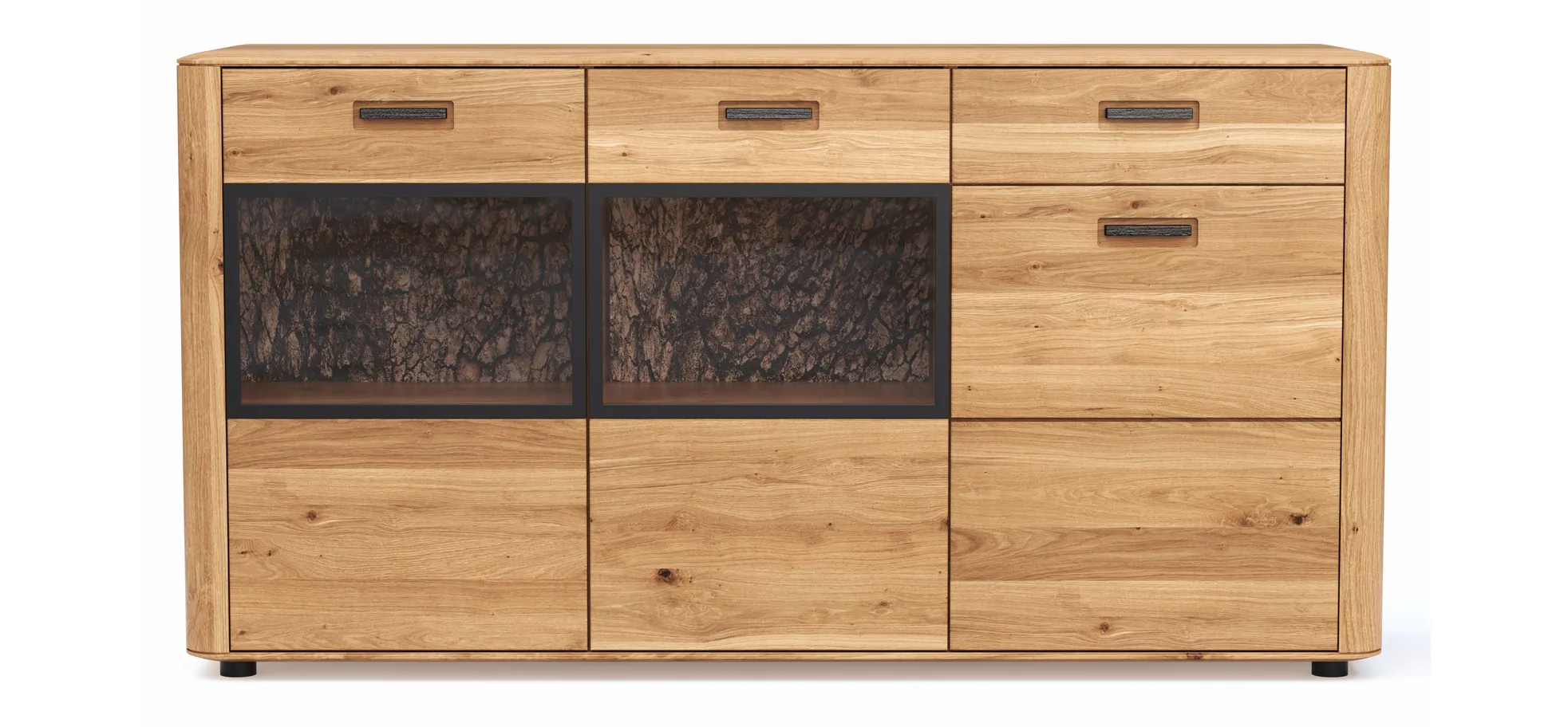 Sideboard Vigo - Wildeiche massiv, Natur geölt