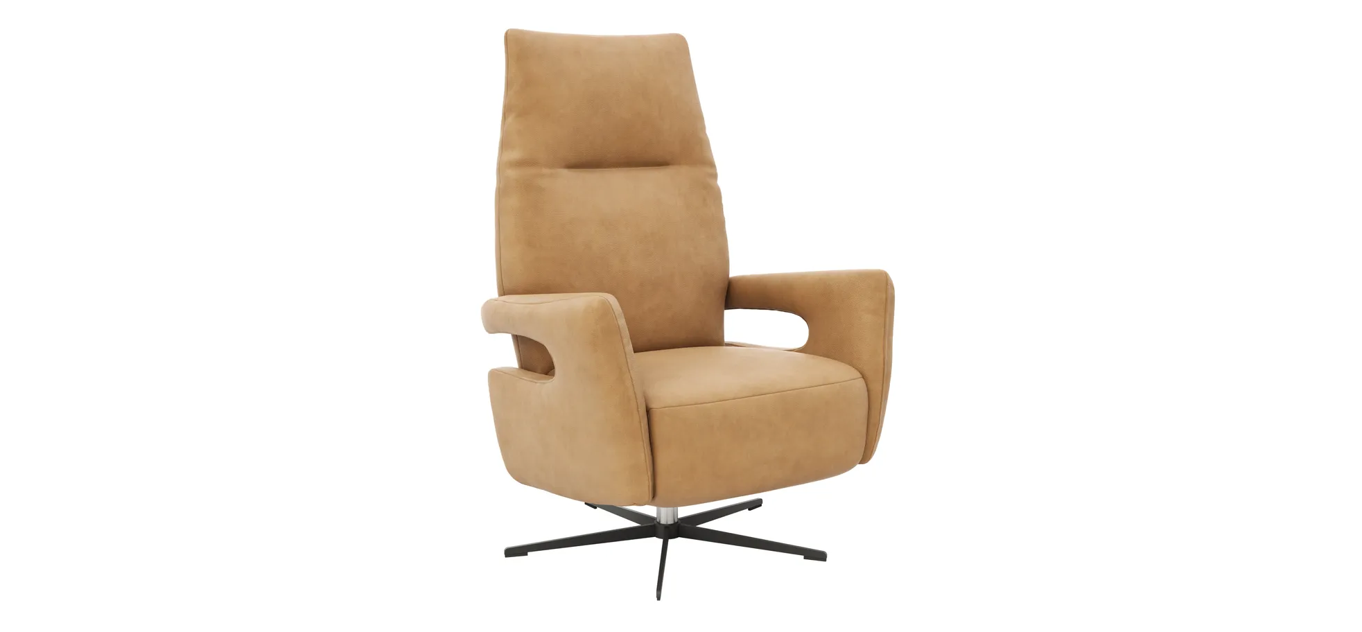 Relaxsessel Lucero 2.0 -  Kopfteil/Fußteil/Rückenlehne verstellbar, Leder, Cognac 9158696