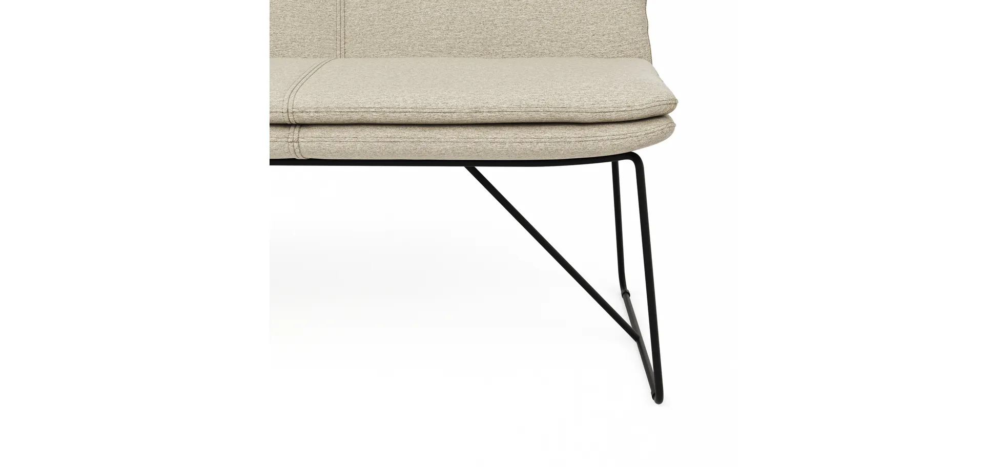 Polsterbank Macano - B ca. 200 cm, Stoff, Beige