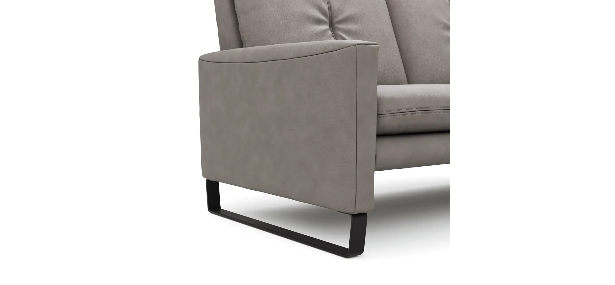 Sofa Tenero - 2-Sitzer, Stoff, Grau
